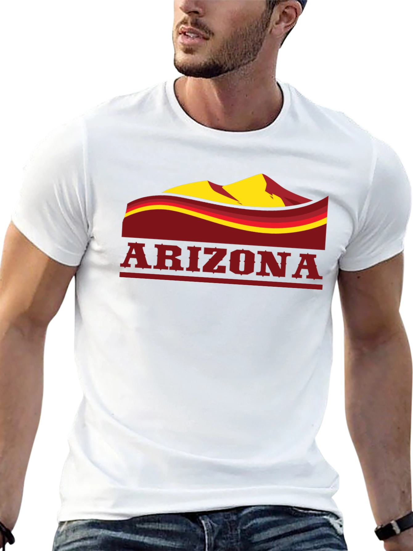 Arizona Graphic T-Shirt - Black Cotton Blend Tee