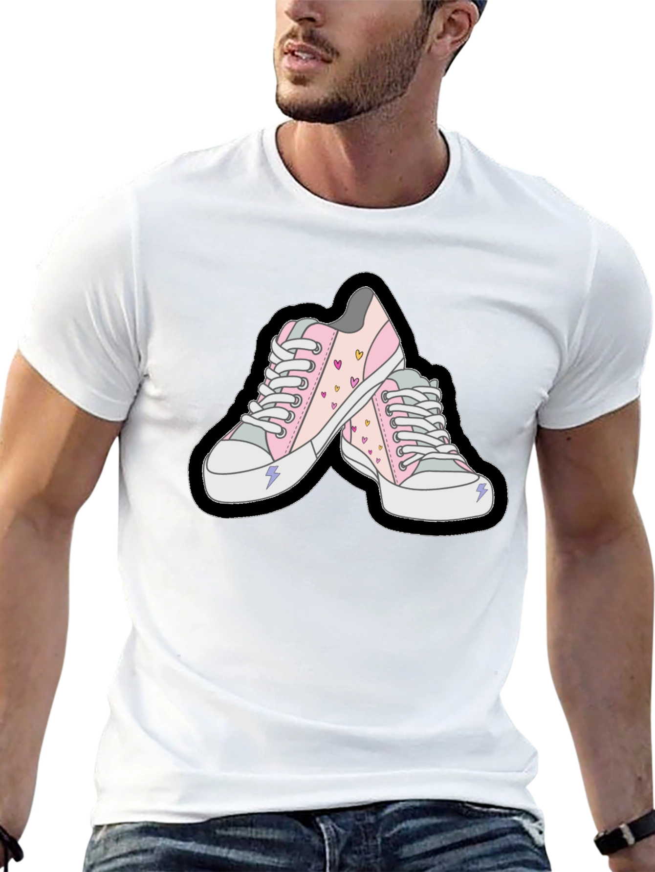 Cute Pink Sneaker Graphic T-Shirt
