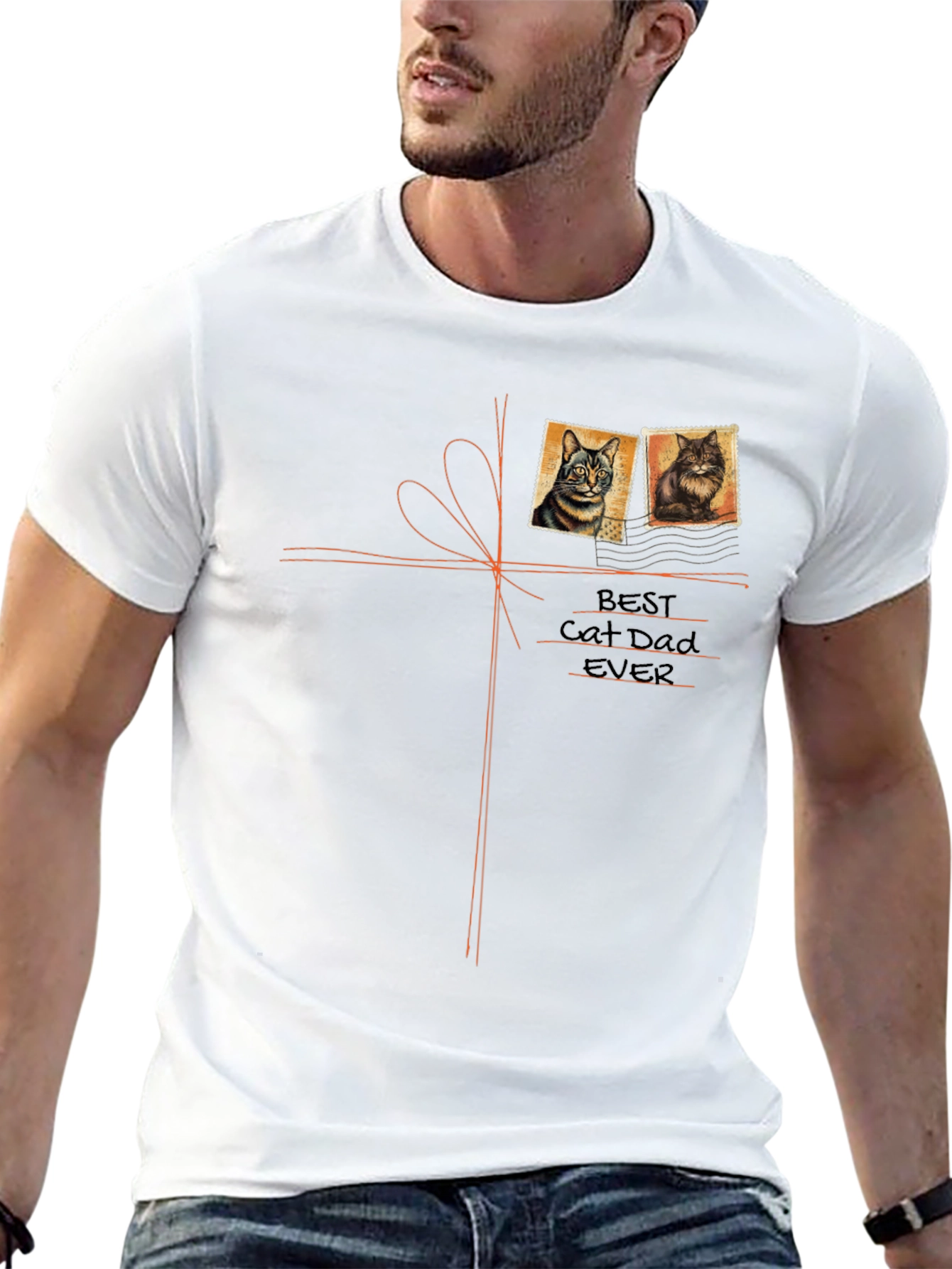 Best Cat Dad Ever Black T-Shirt