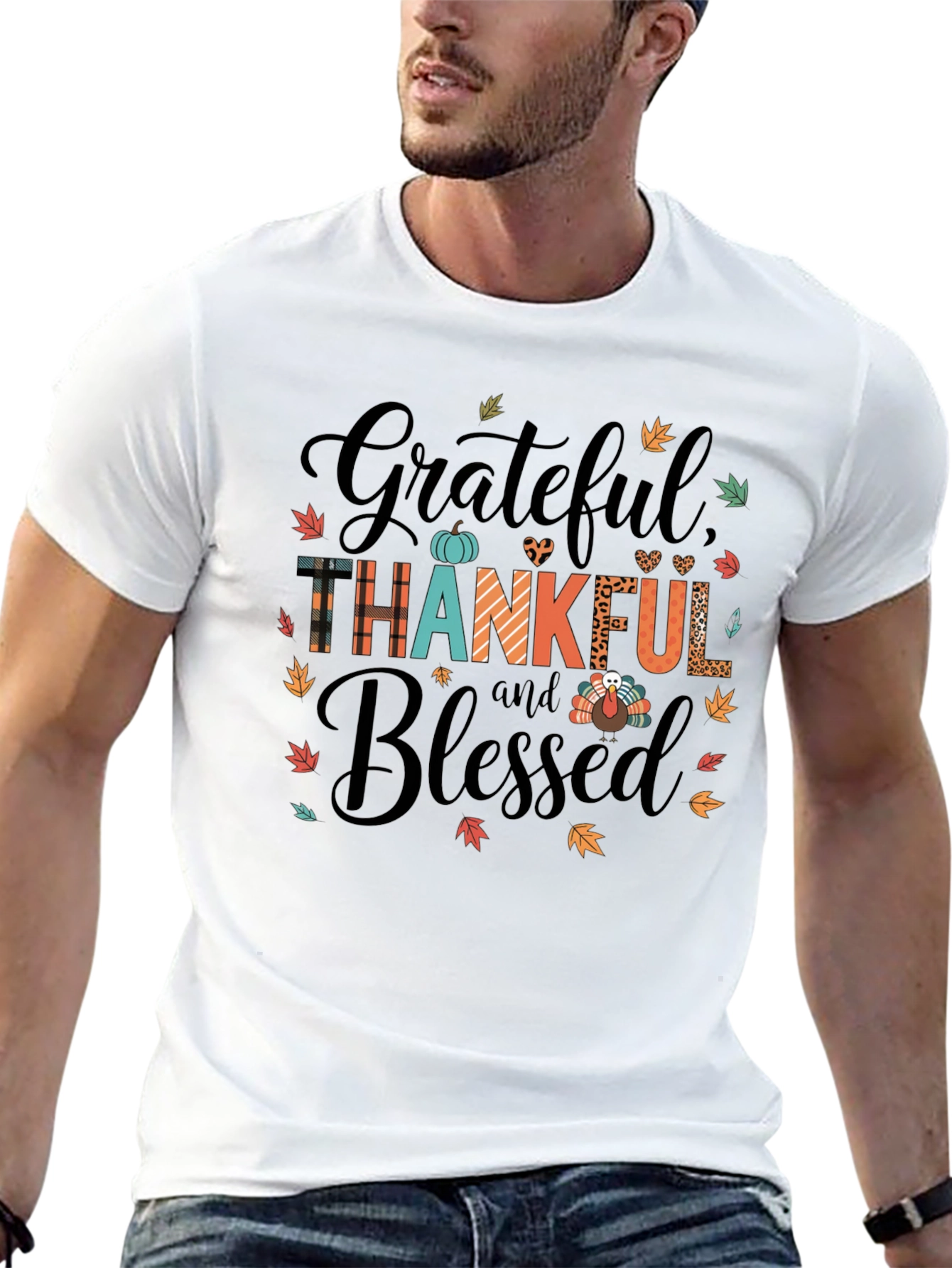 Grateful Thankful Blessed Graphic Tee