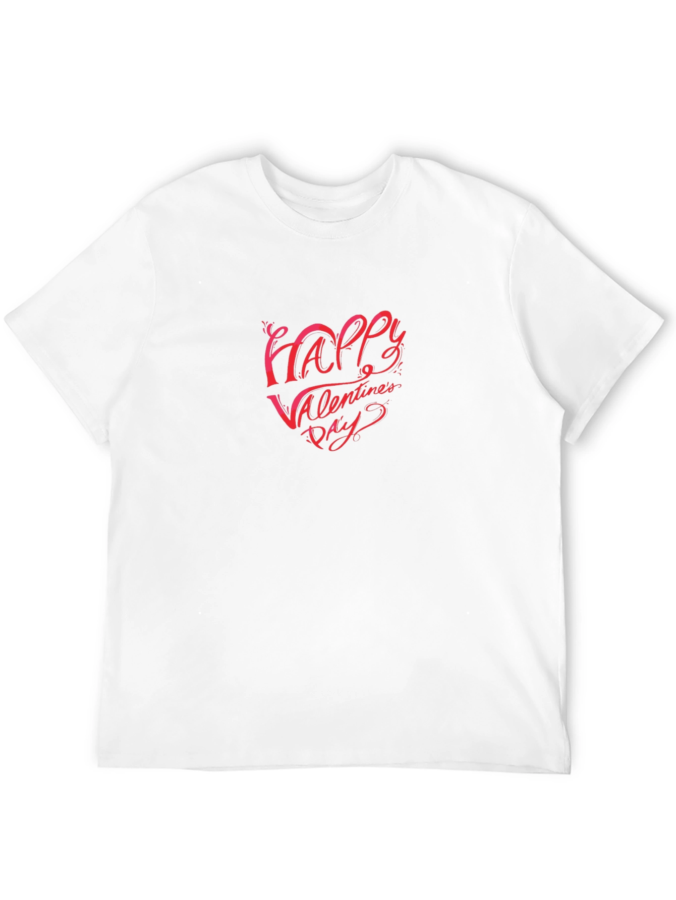 Happy Valentines Day Graphic Tee - Black