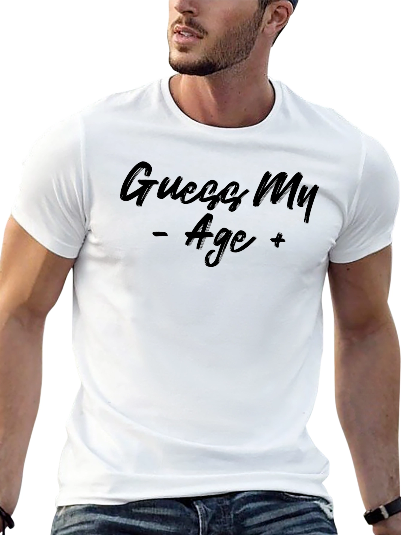 Guess My Age Black T-Shirt - Fun Casual Tee