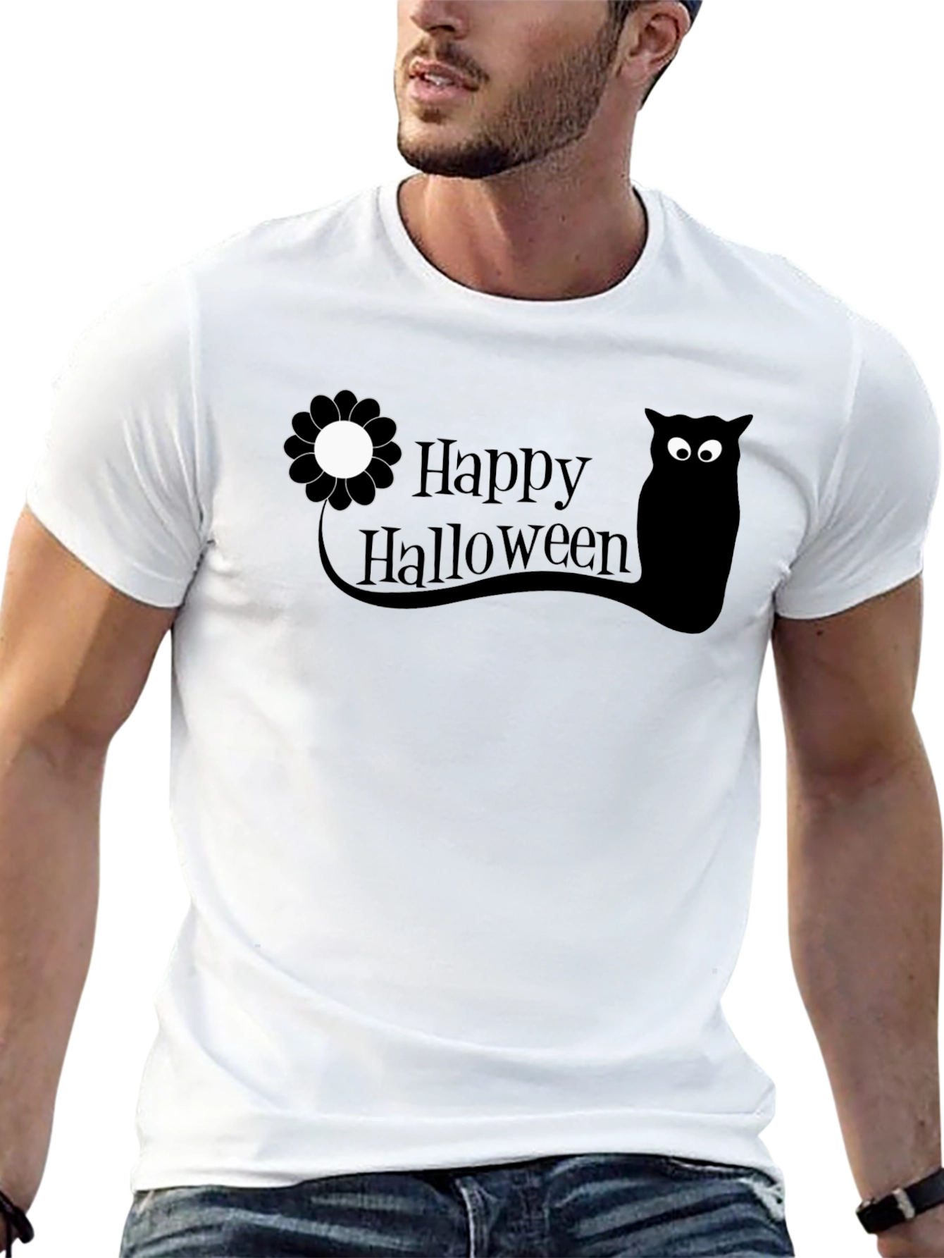 Happy Halloween Owl T-Shirt - Black