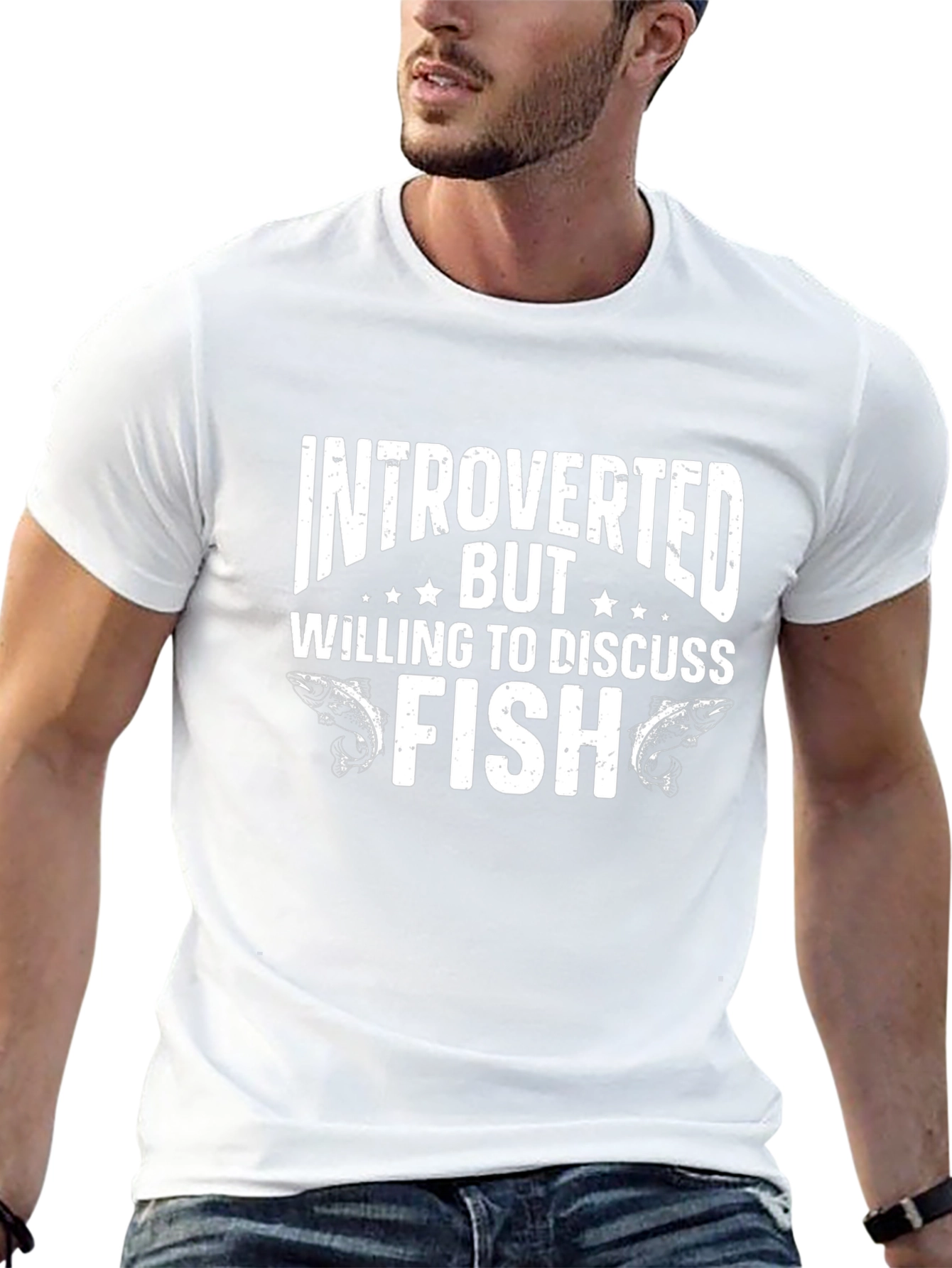 Introverted But Willing To Discuss Fish Graphic T-Shirt