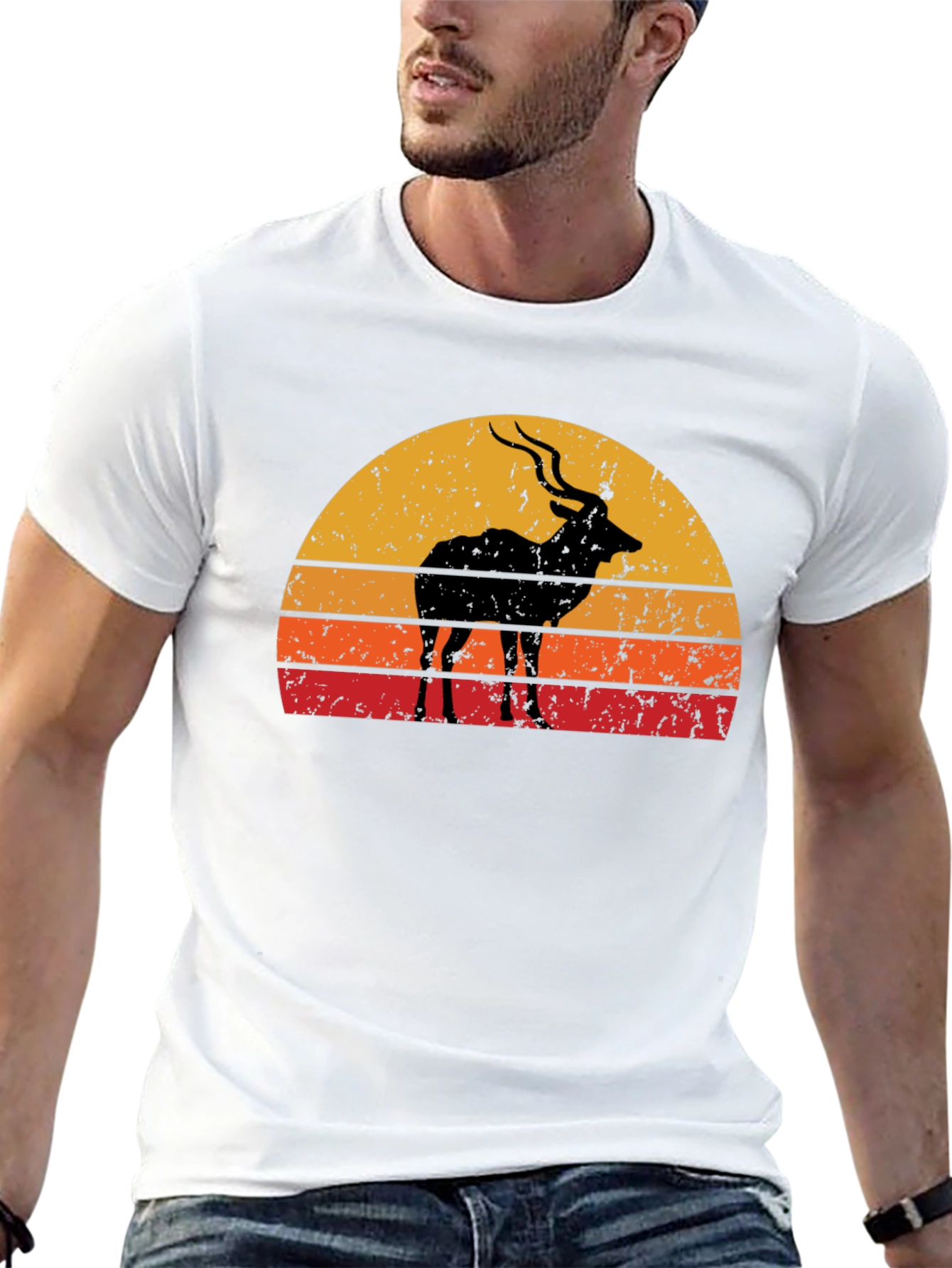 Retro Wildlife Sunset Graphic Tee