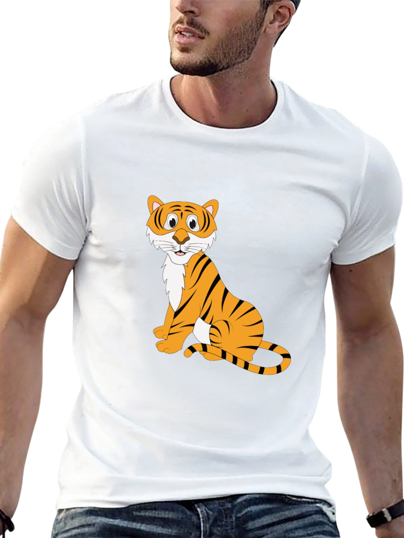 Black Tiger Graphic T-Shirt for Men