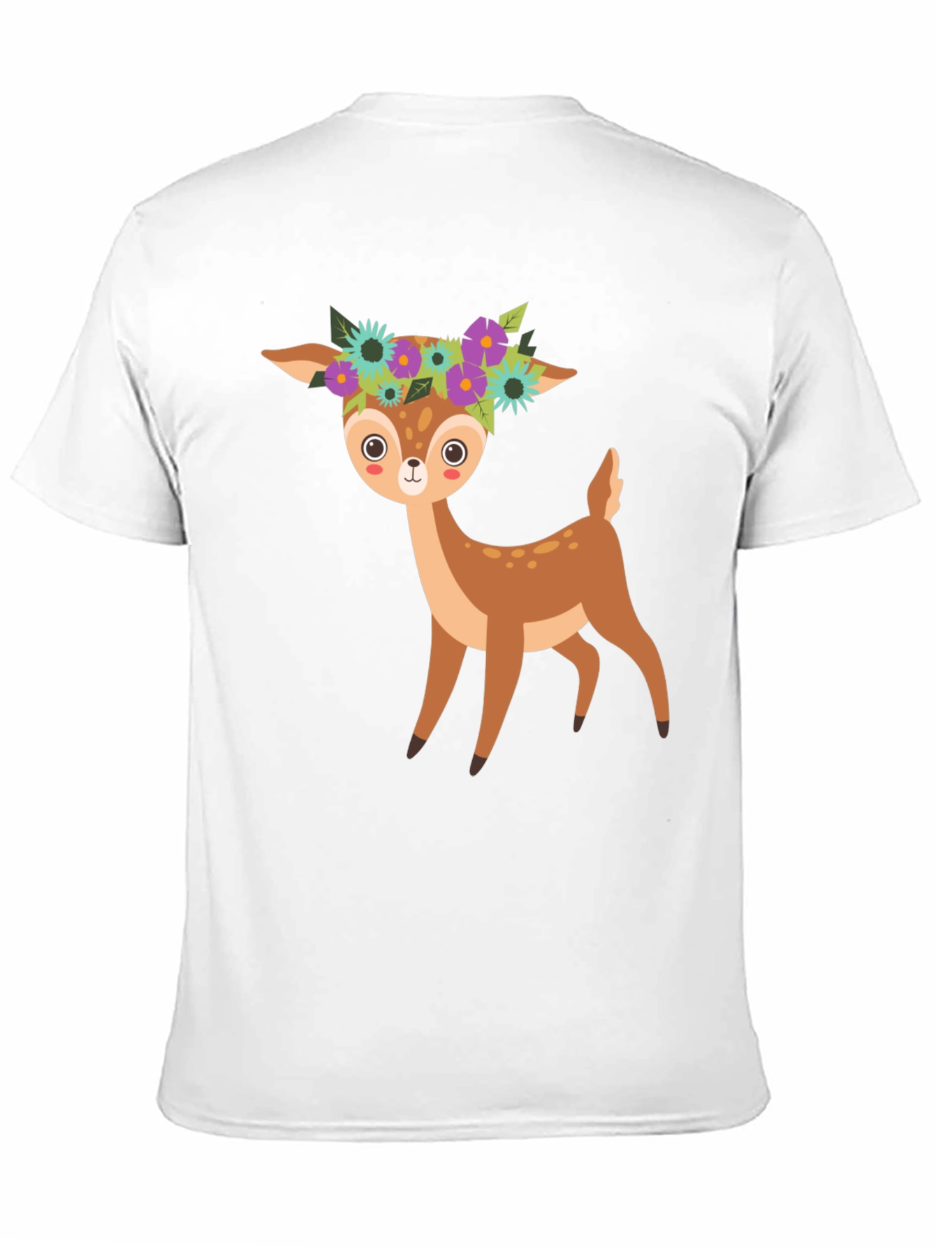 Floral Deer Graphic Tee - Cute Casual Style
