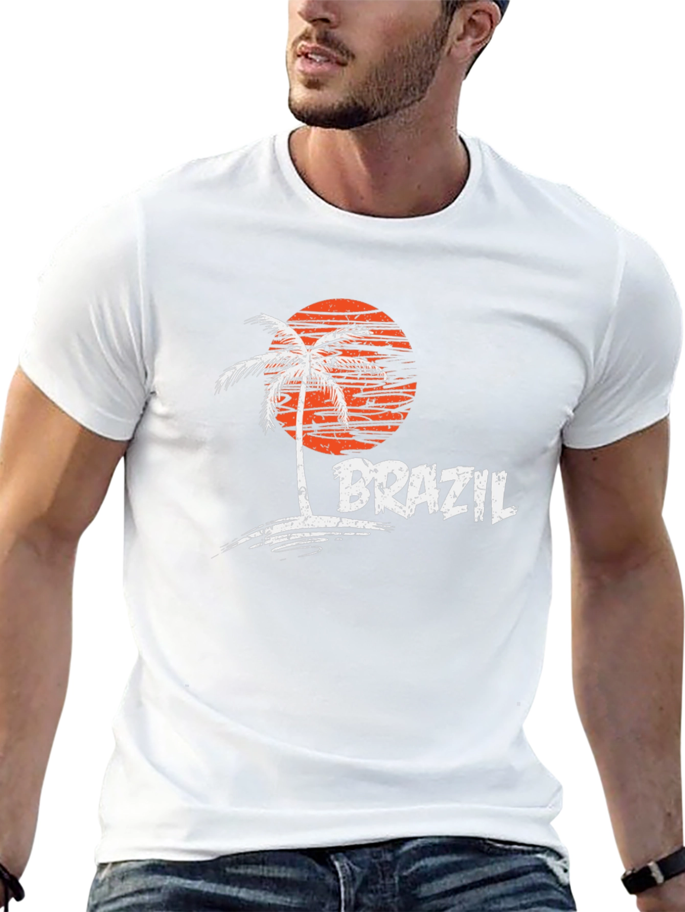 Brazil Palm Tree Graphic T-Shirt