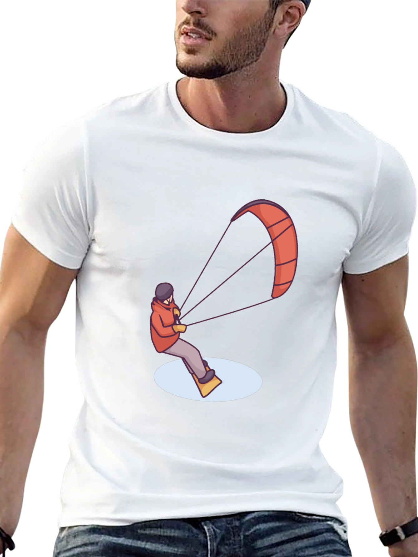 Kitesurfing Graphic Tee - Black