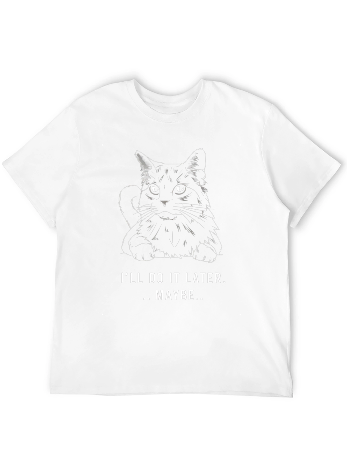 Ill Do It Later Cat Graphic T-Shirt