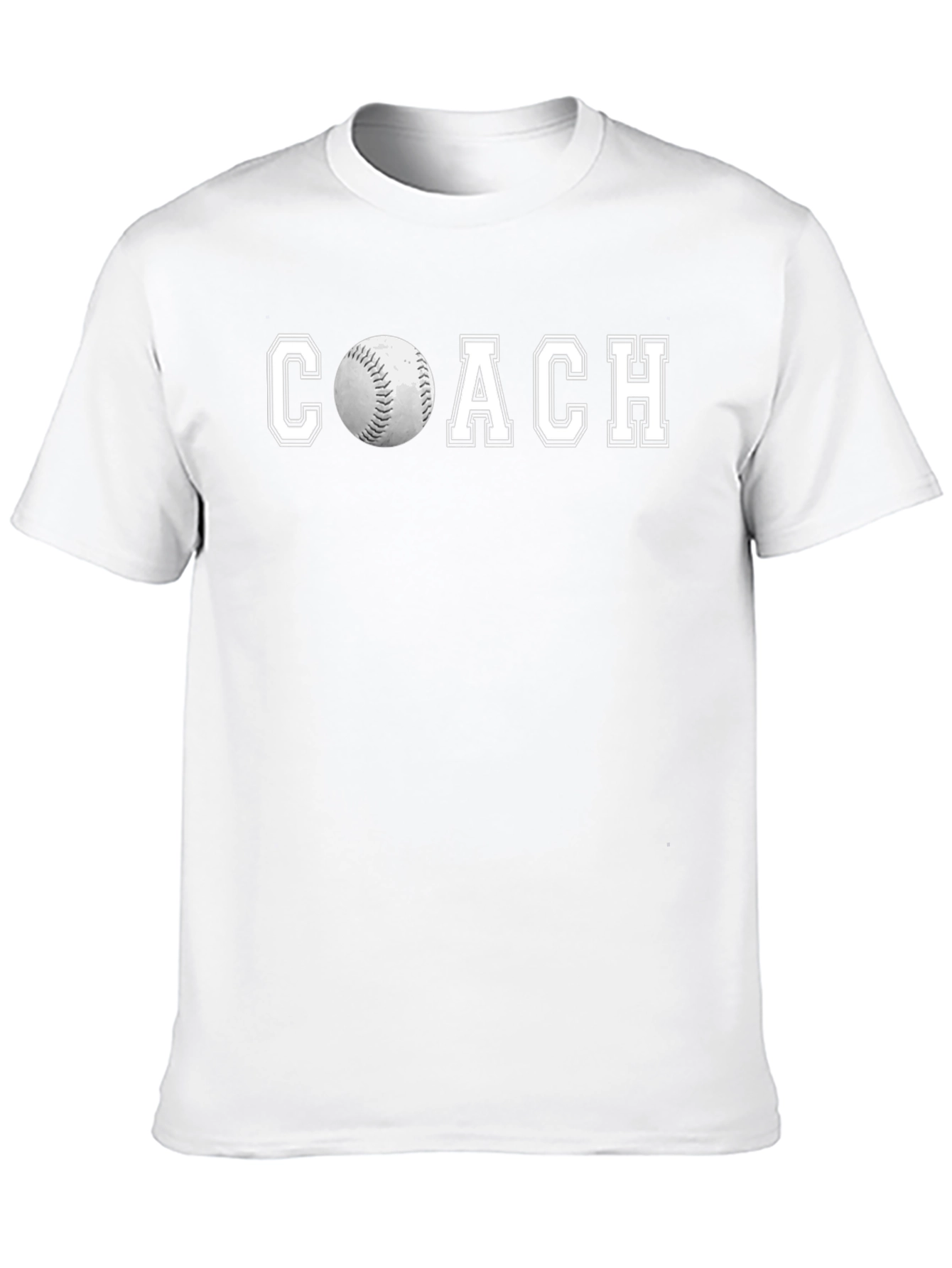 Baseball Coach Graphic Tee - Black Cotton T-Shirt