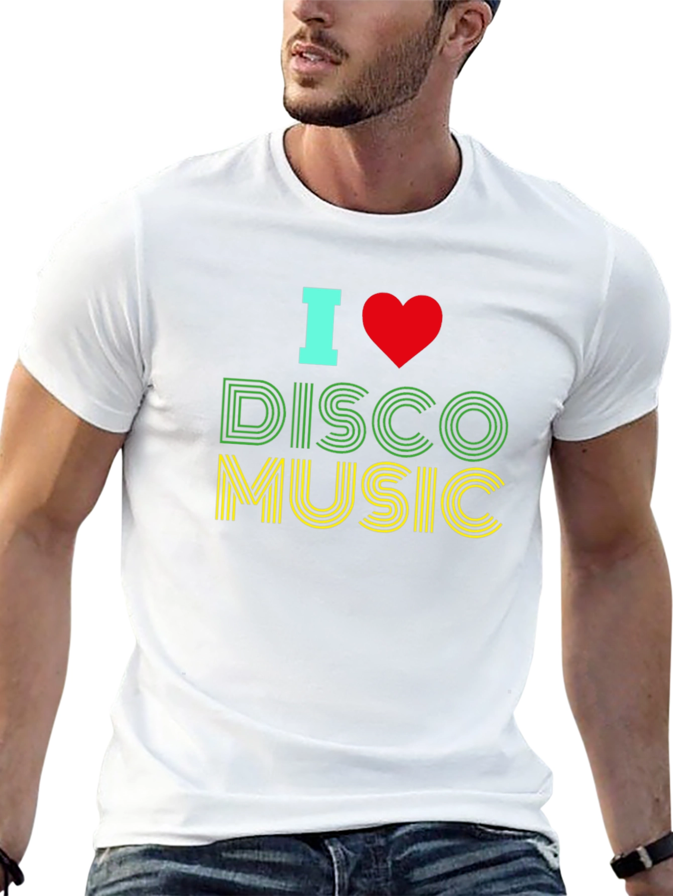 I Love Disco Music Graphic T-Shirt