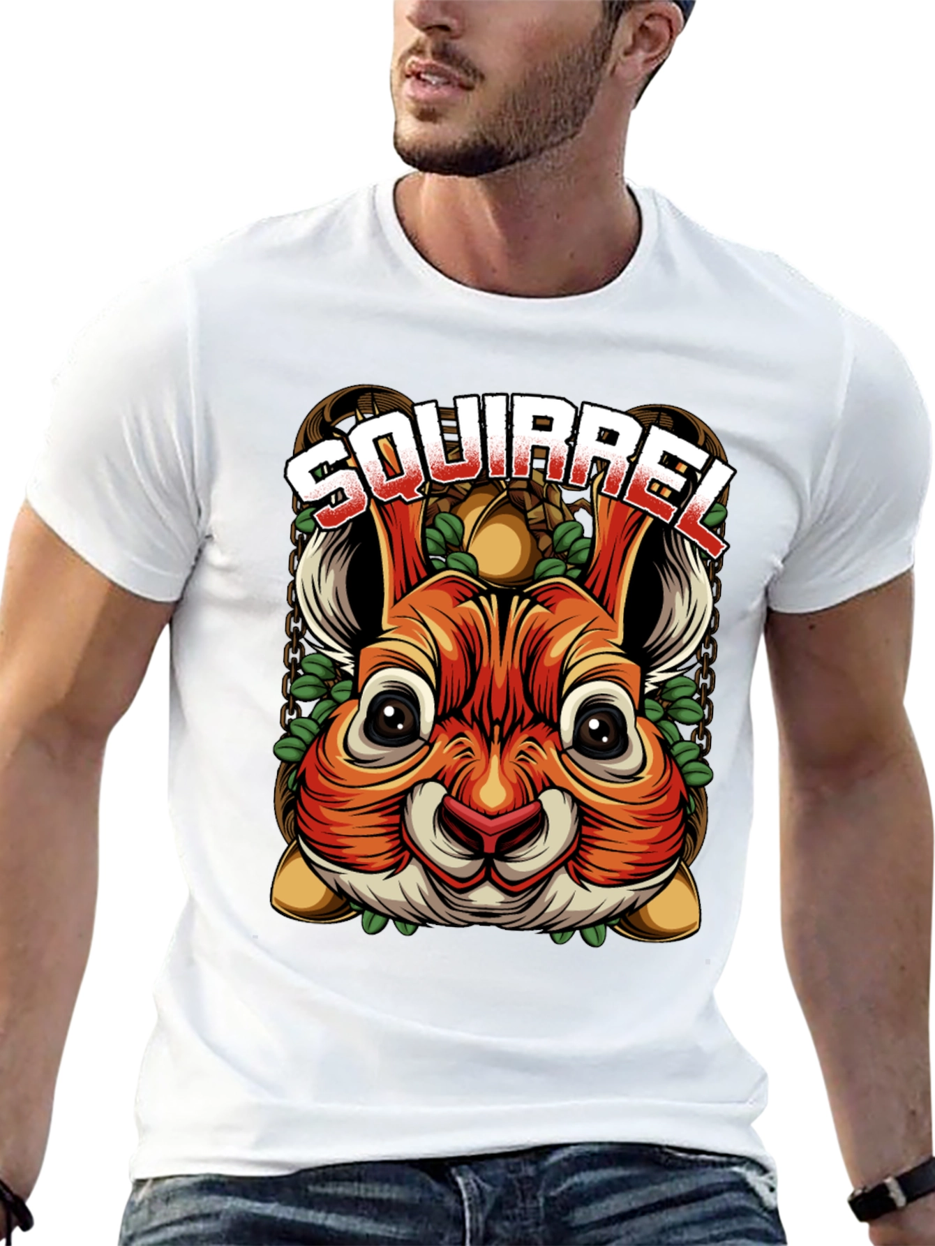 Squirrel Graphic T-Shirt - Cool Animal Tee