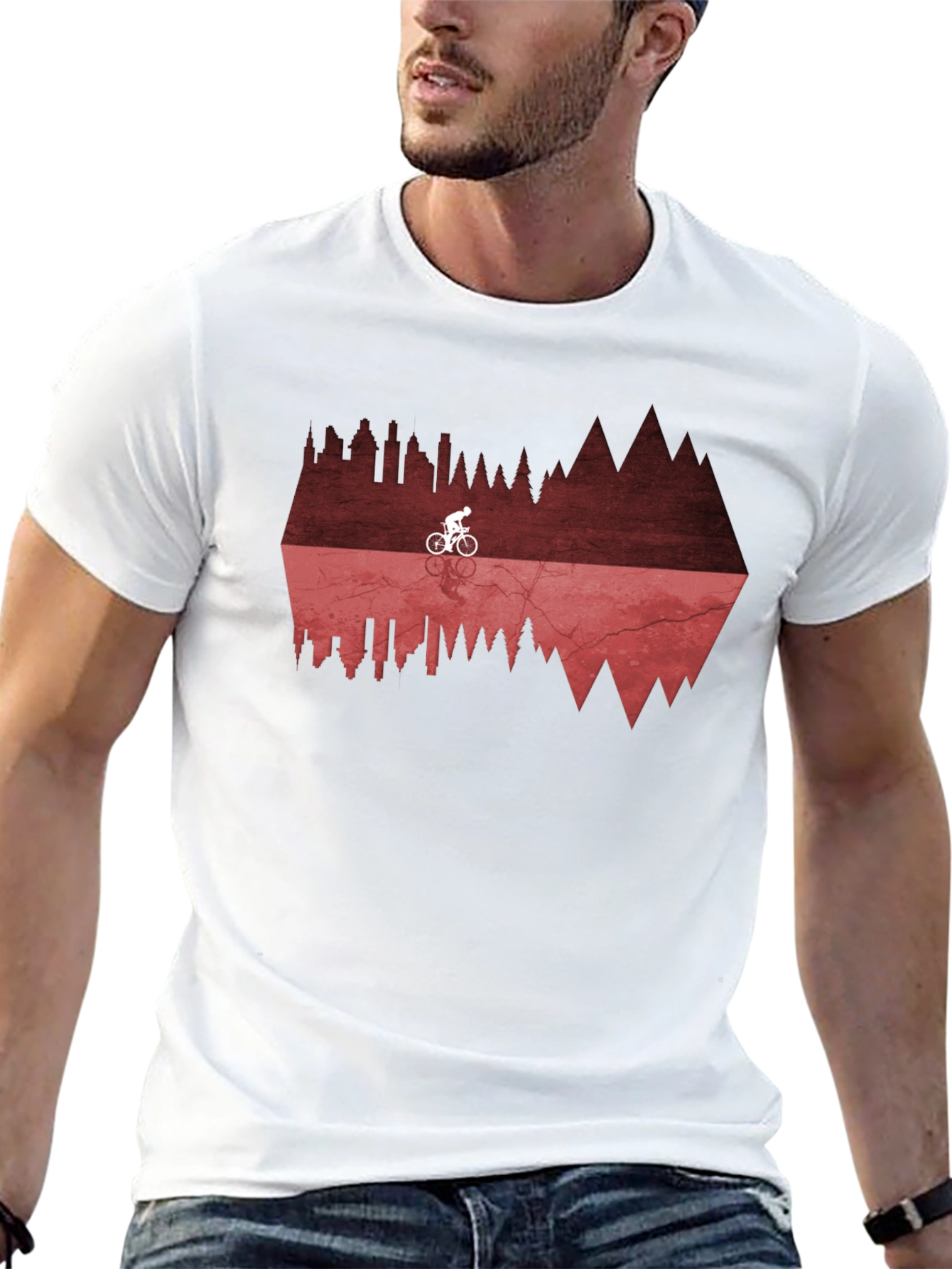 Bikers Reflection Graphic Tee - Black