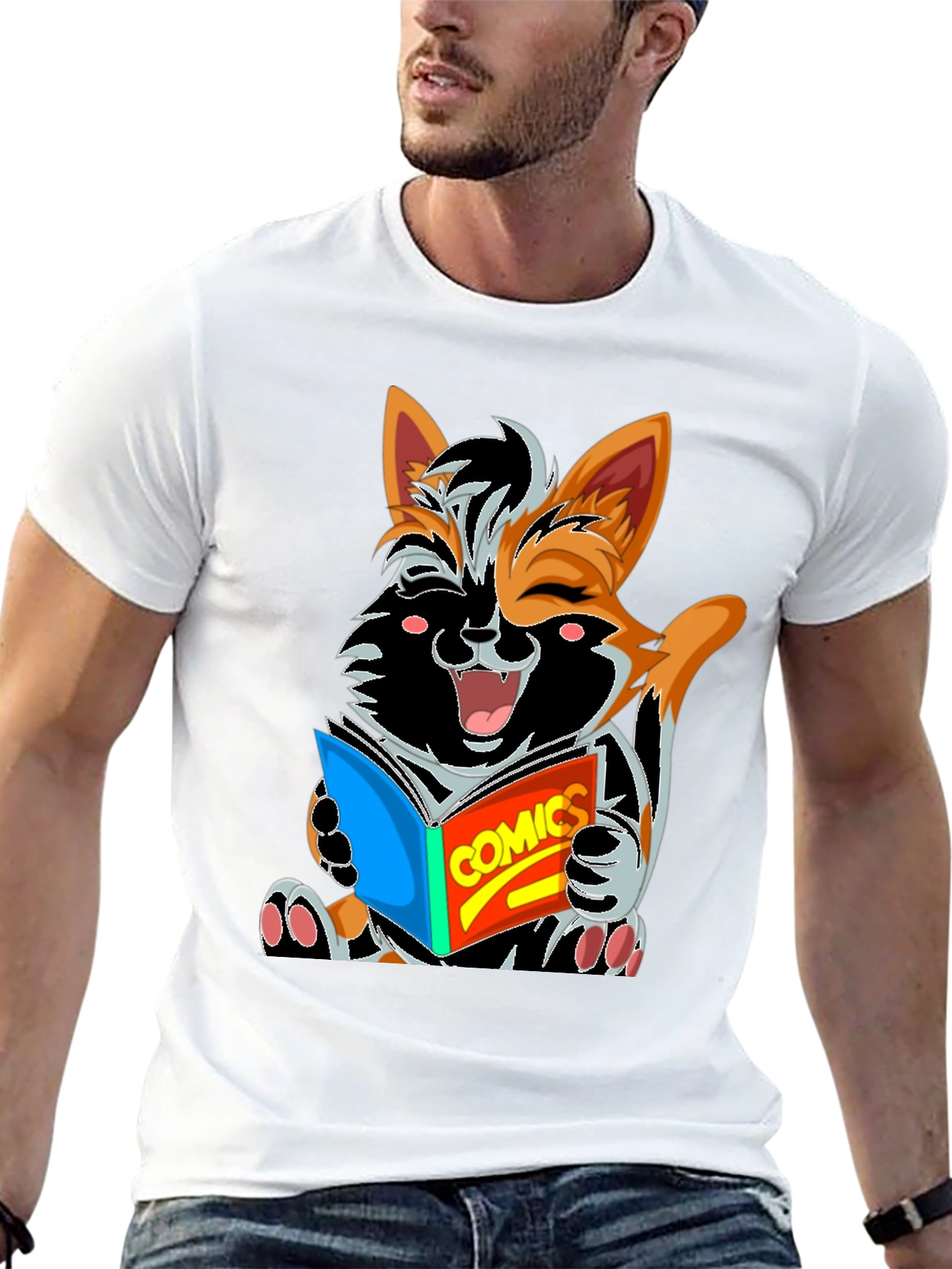 Funny Comic Book Fox T-Shirt
