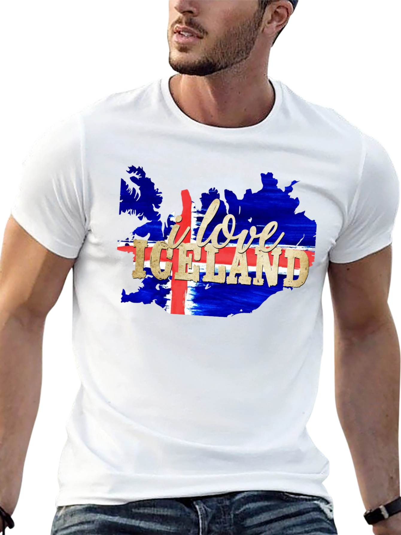 I Love Iceland Map T-Shirt