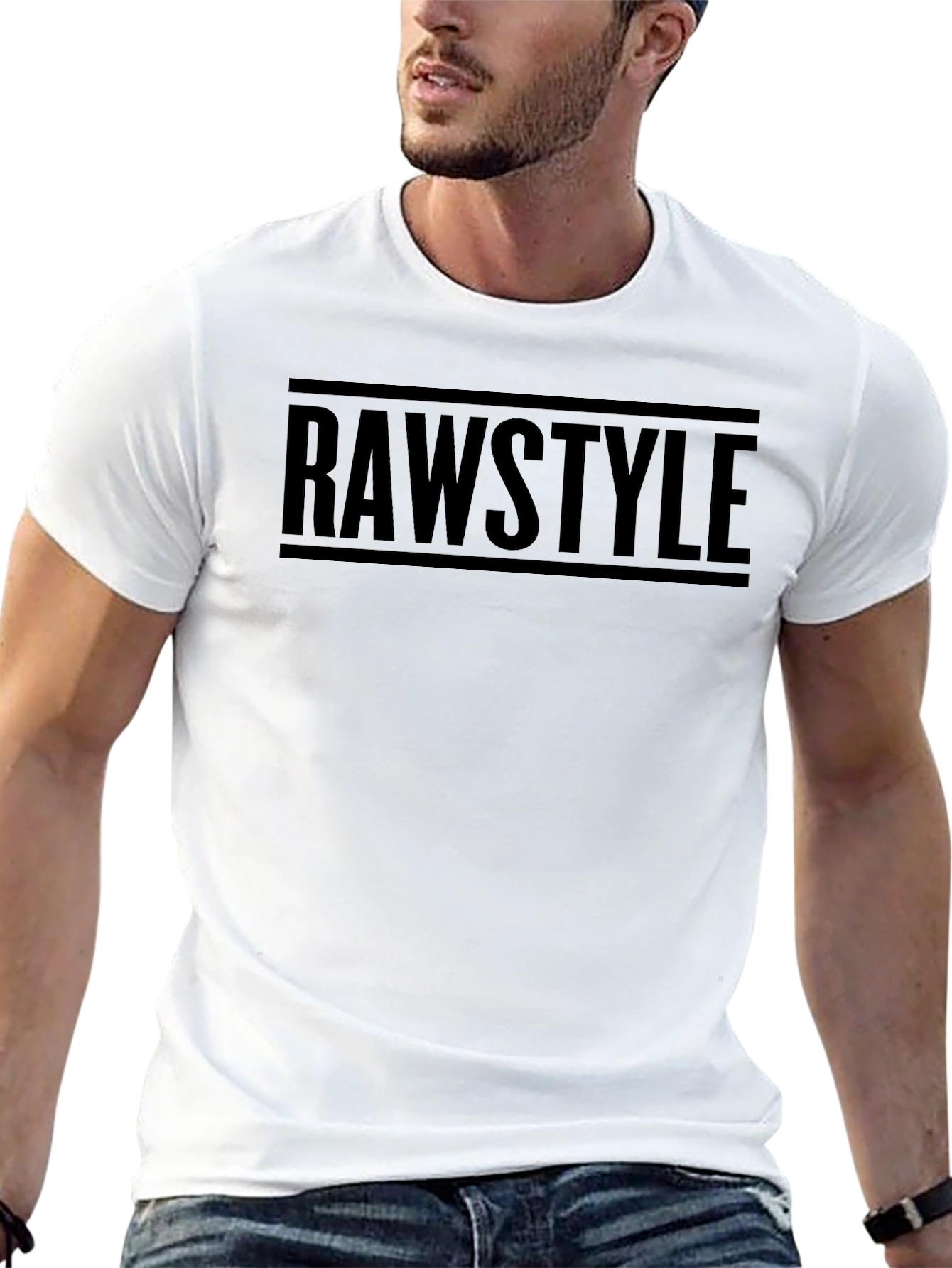 RAWSTYLE Bold Graphic Print T-Shirt - Black
