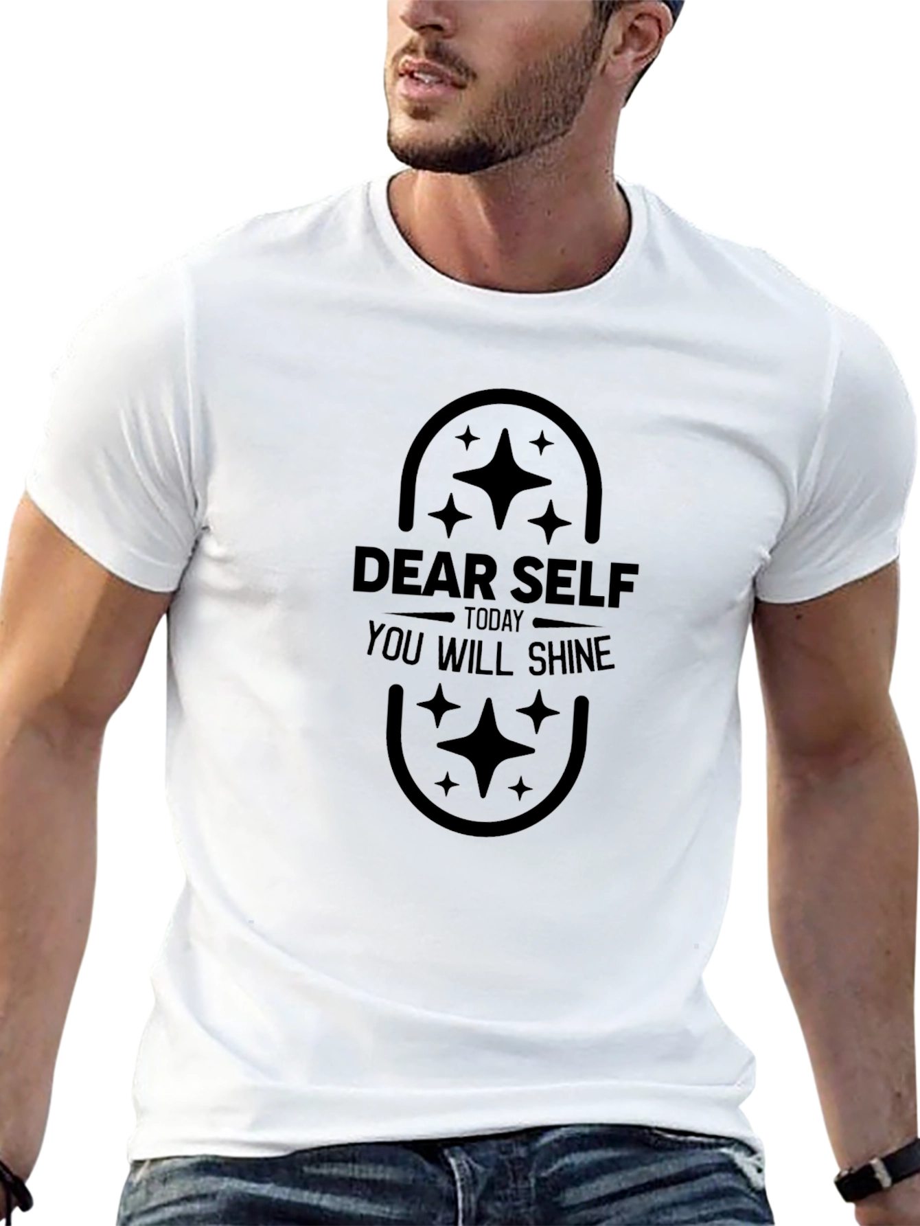 Dear Self Shine Graphic Tee - Black Unisex T-Shirt