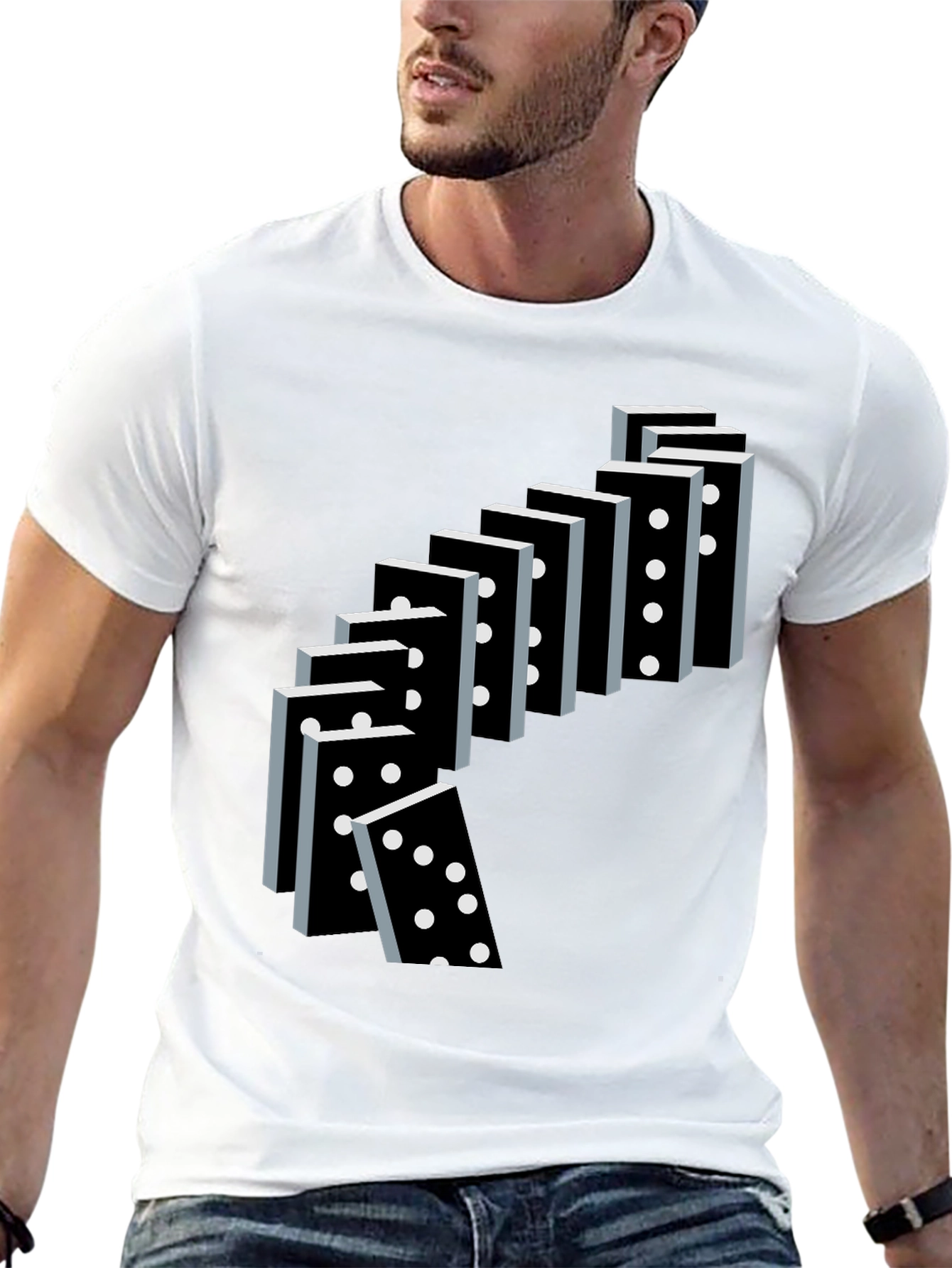 Domino Effect Graphic Tee - Casual Cool T-Shirt