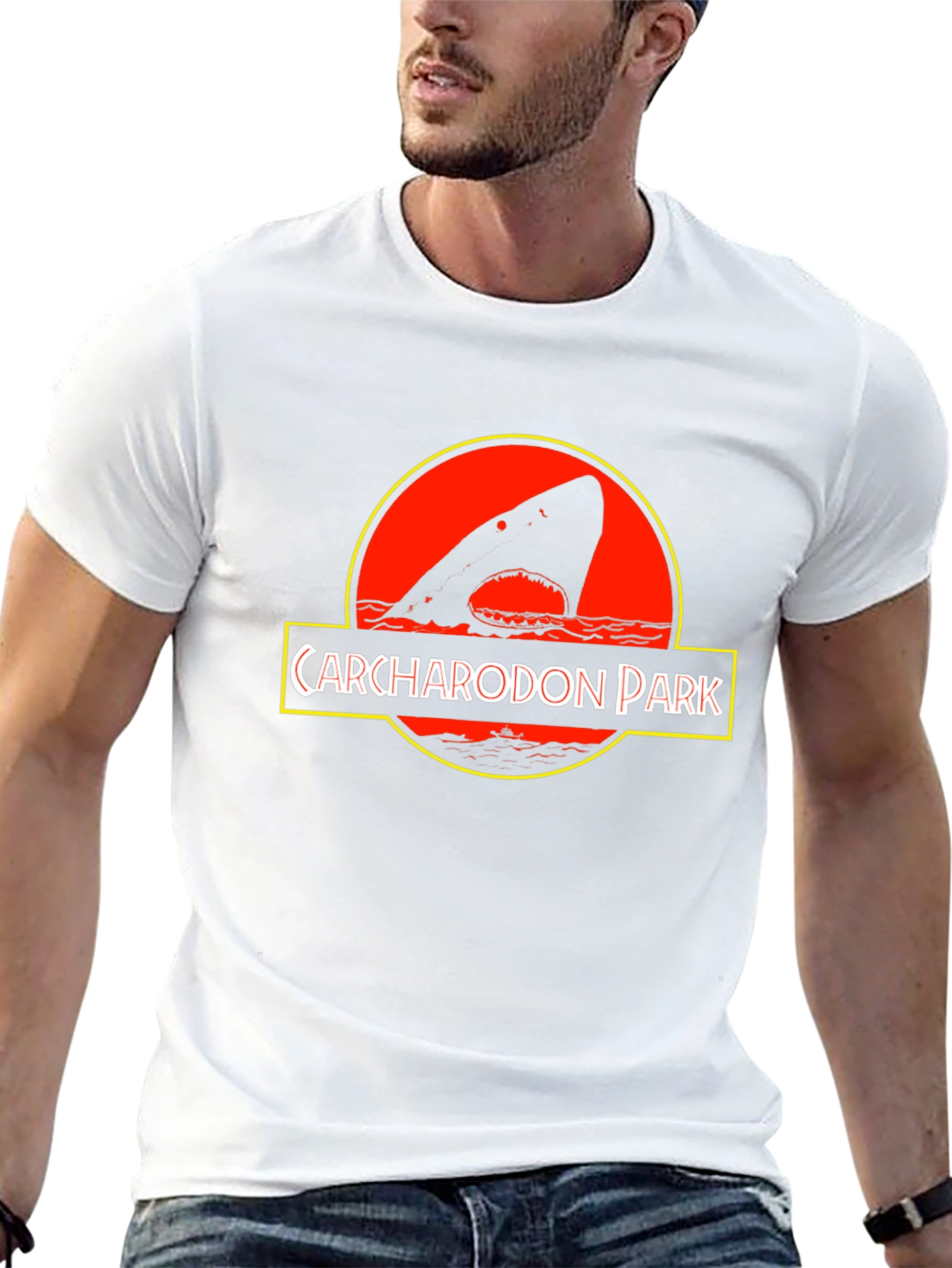 Carcharodon Park Graphic T-Shirt - Shark Parody Tee