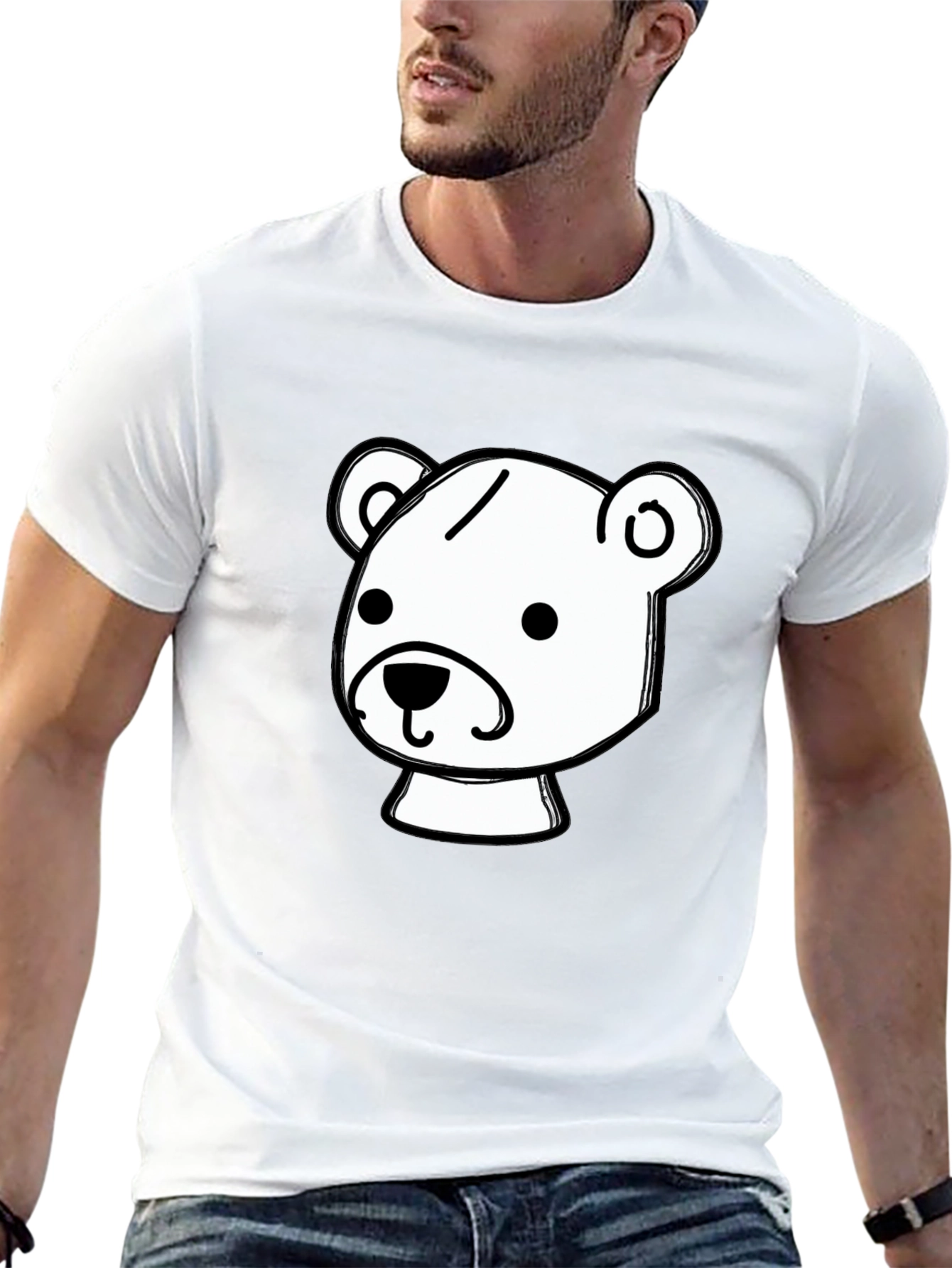 Bear Graphic Black T-Shirt