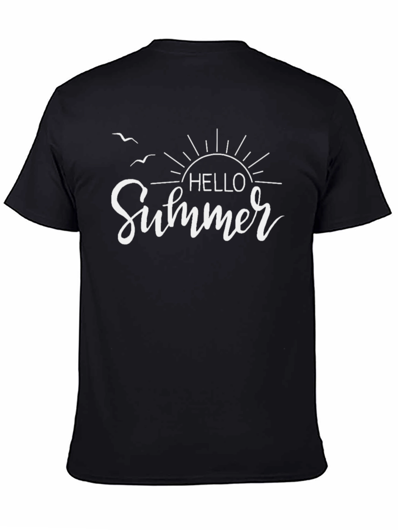 Hello Summer Black Graphic Tee