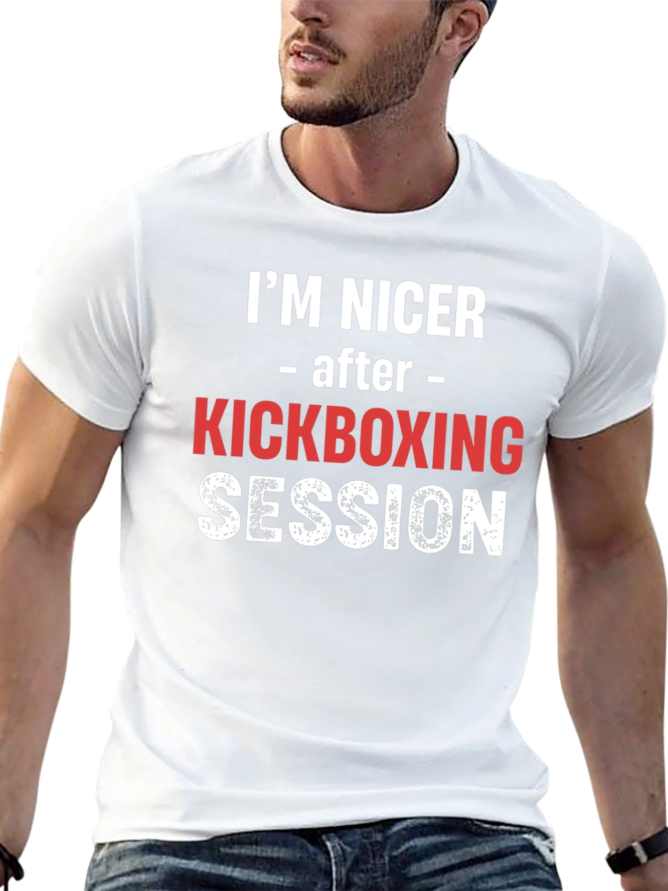 Funny Kickboxing T-Shirt - Im Nicer After Session