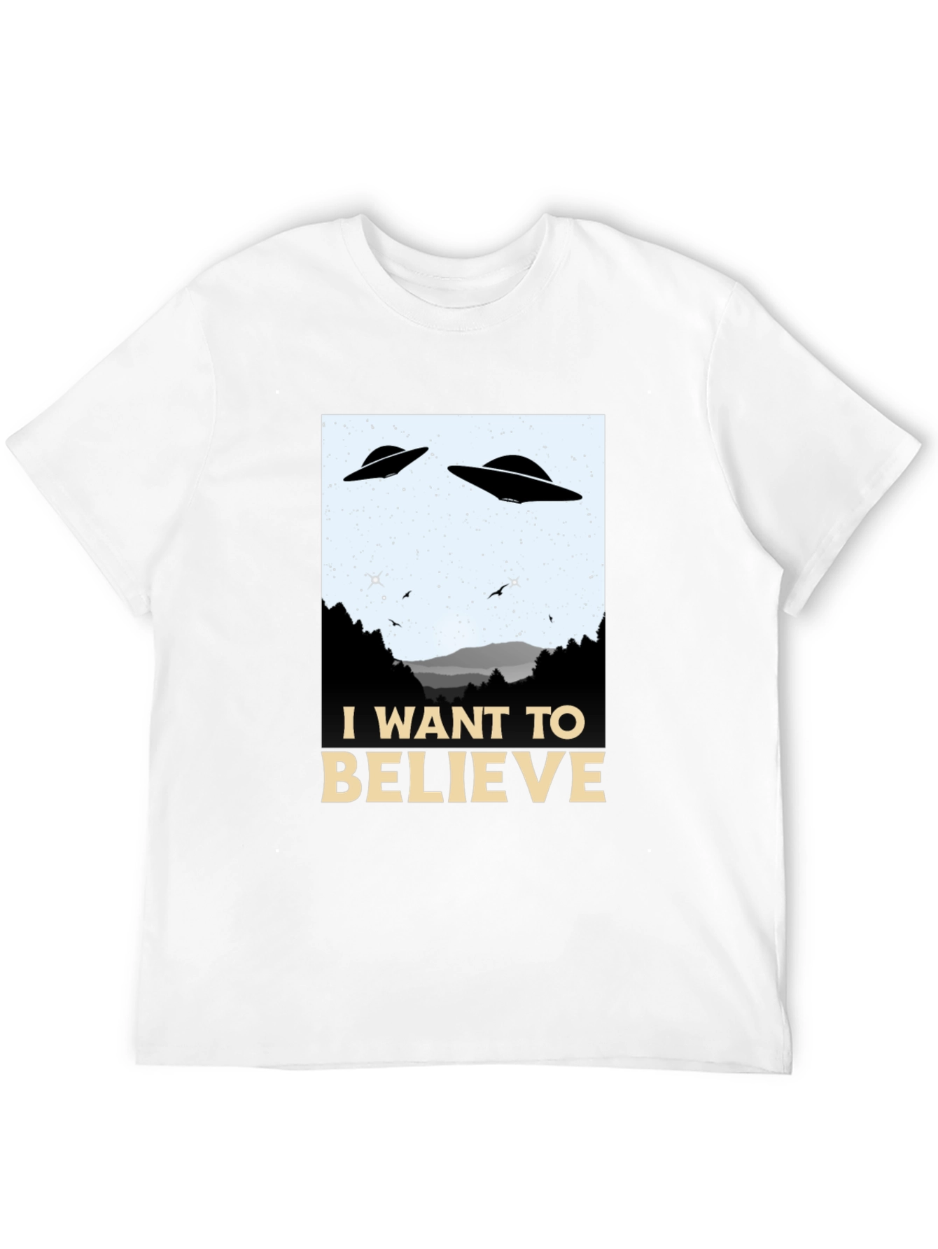 I Want To Believe T-Shirt UFO Alien Tee