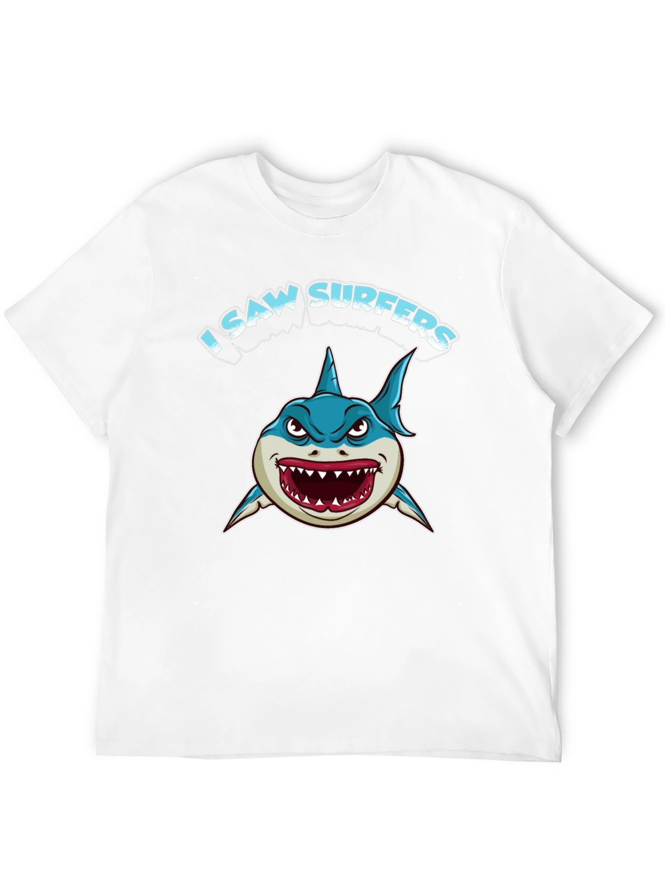 I Saw Surfers Shark Graphic Tee - Black