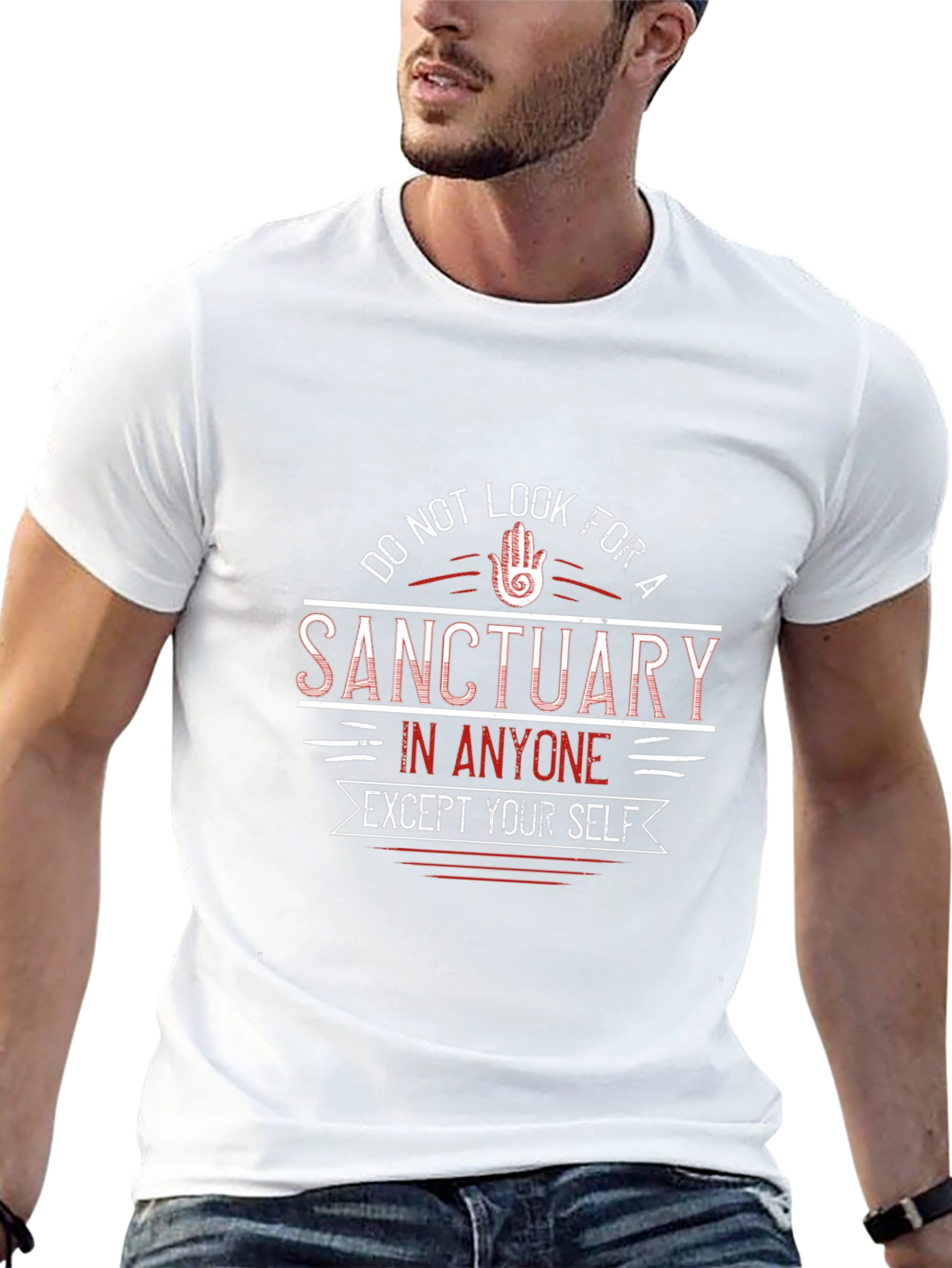Sanctuary Within Black Graphic Tee