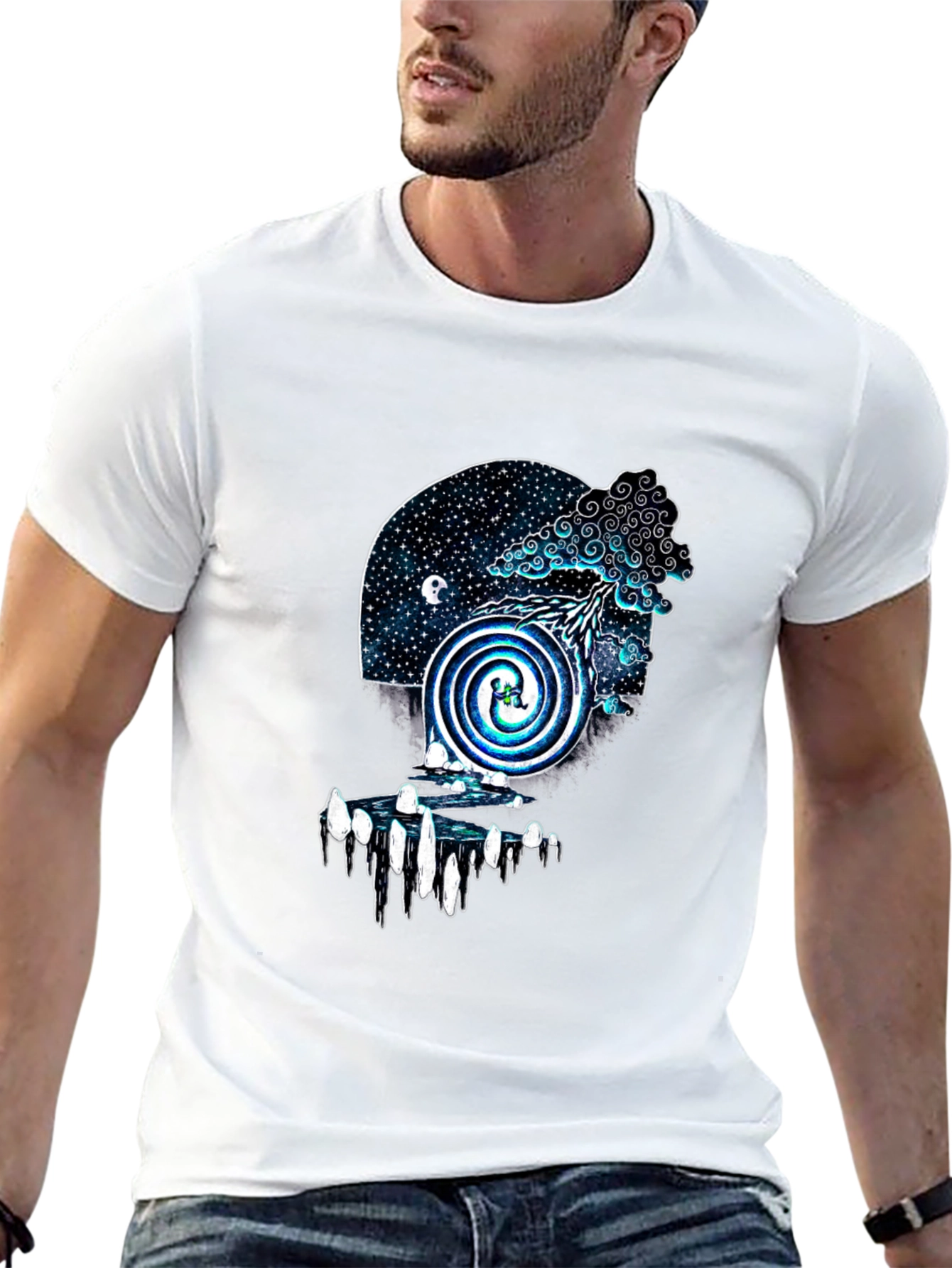 Cosmic Vortex T-Shirt - Surreal Graphic Tee