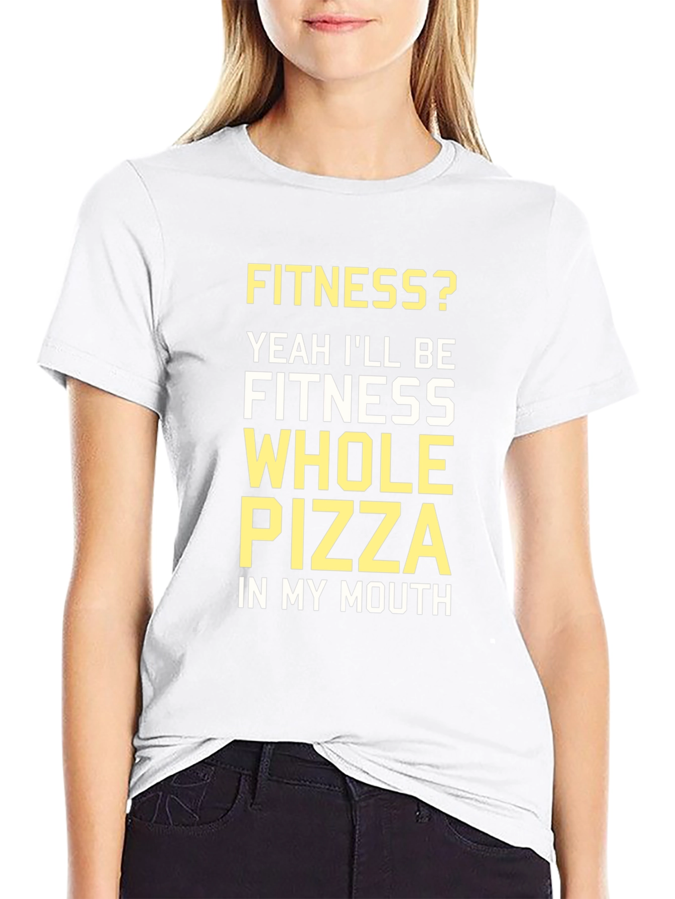 Fitness Whole Pizza T-Shirt - Funny Workout Tee