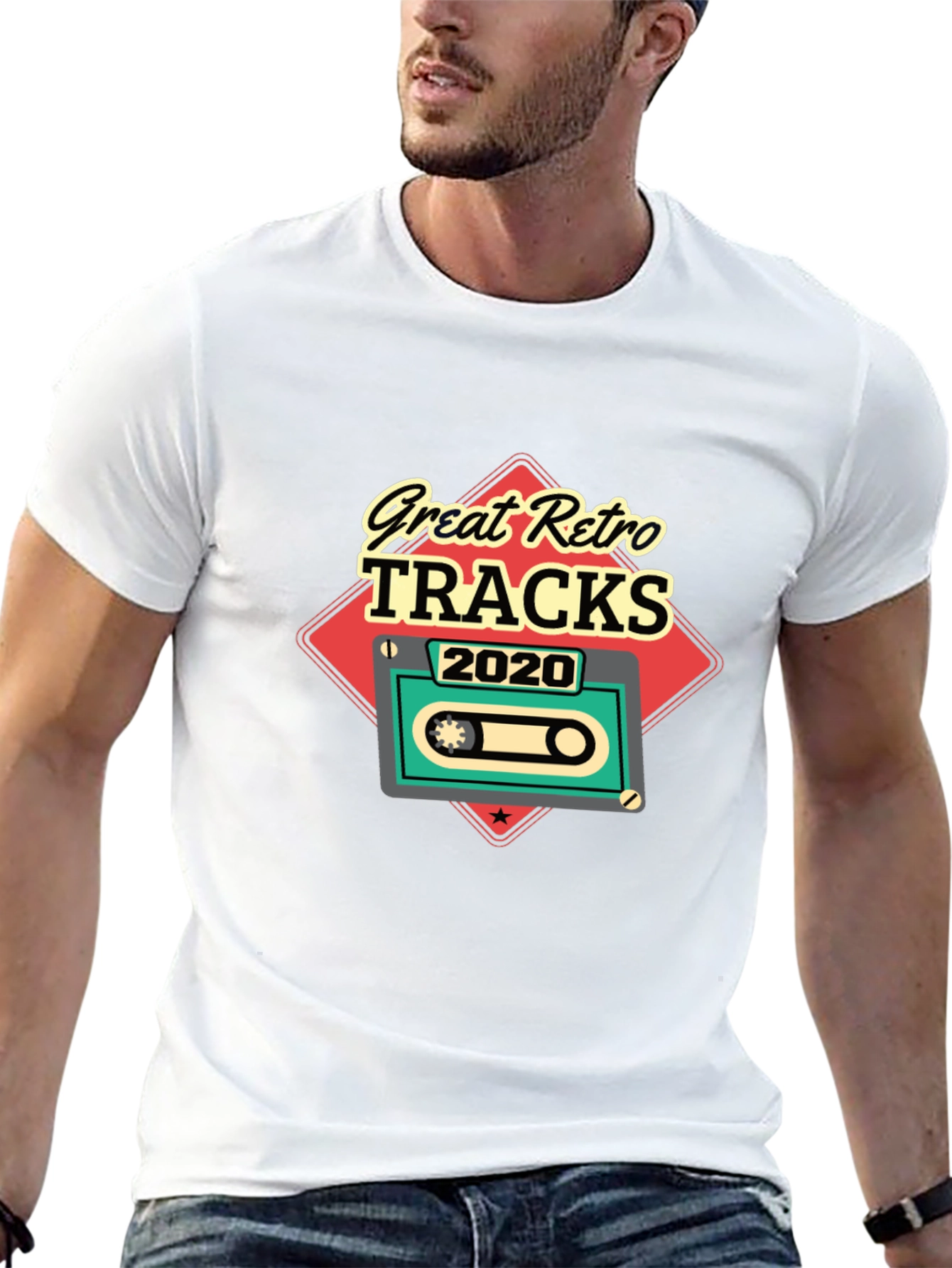 Great Retro Tracks 2020 Black Graphic T-Shirt
