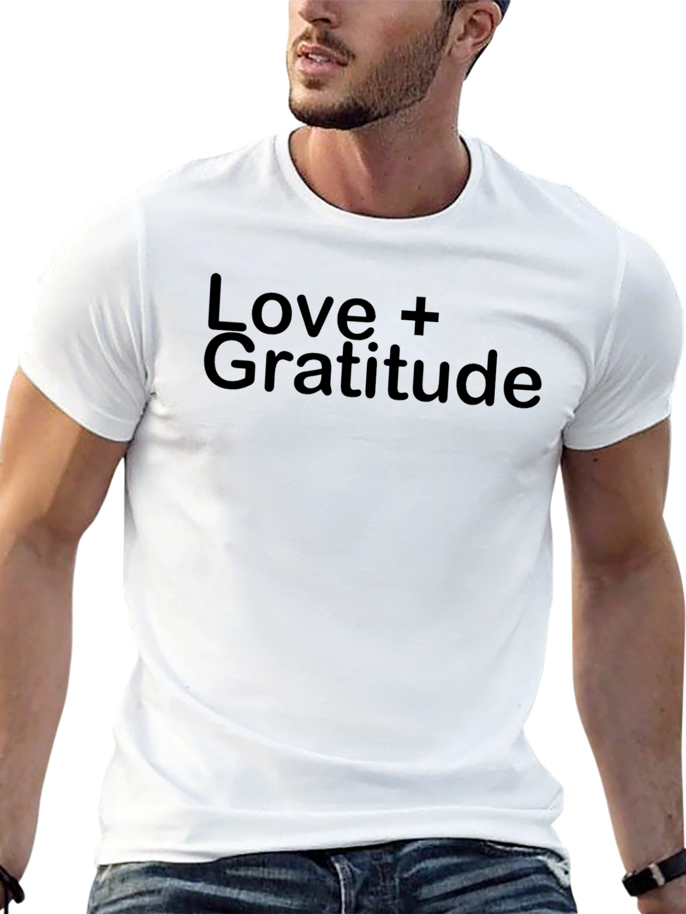Love + Gratitude Black T-Shirt