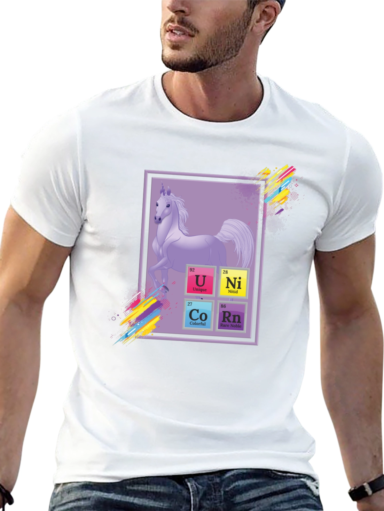 Unicorn Periodic Table Graphic T-Shirt