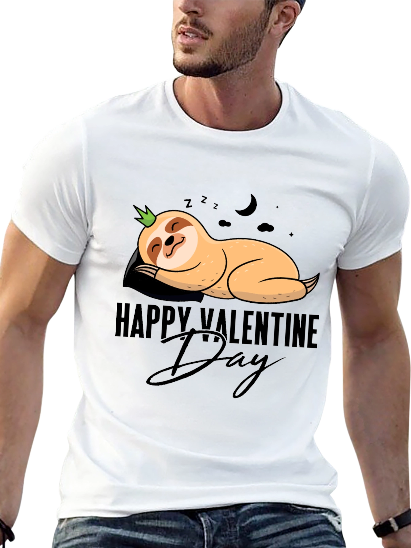 Happy Valentines Day Sloth T-Shirt - Cute and Comfy!