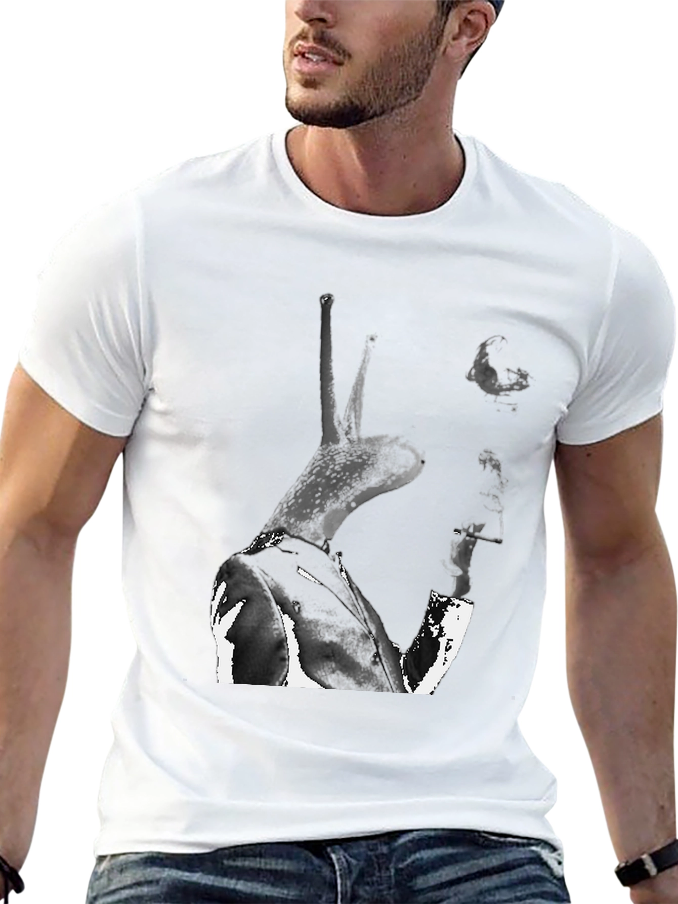 Surreal Snail Graphic Tee - Unique Art T-Shirt