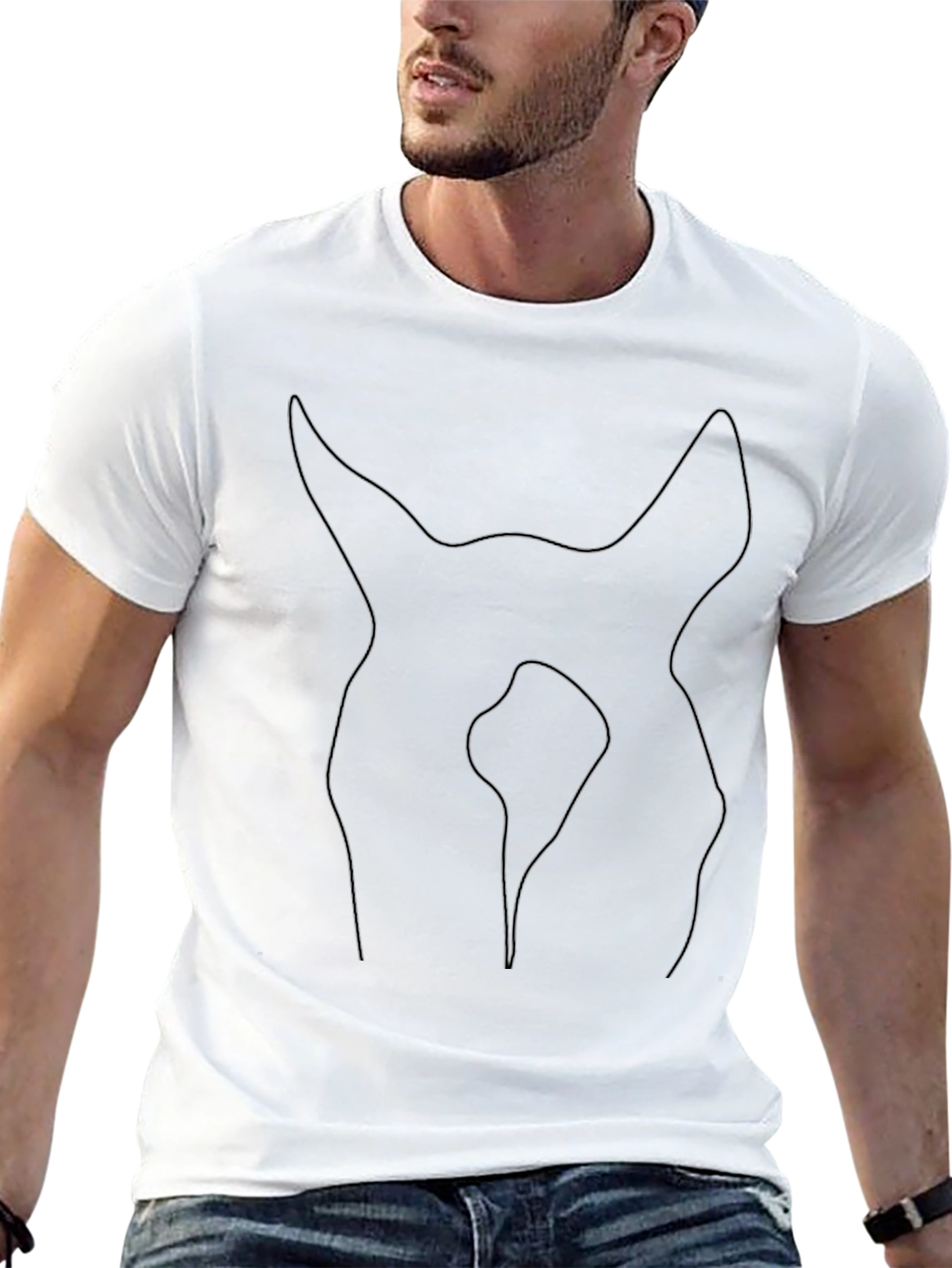 Minimalist Black T-Shirt - Abstract Design