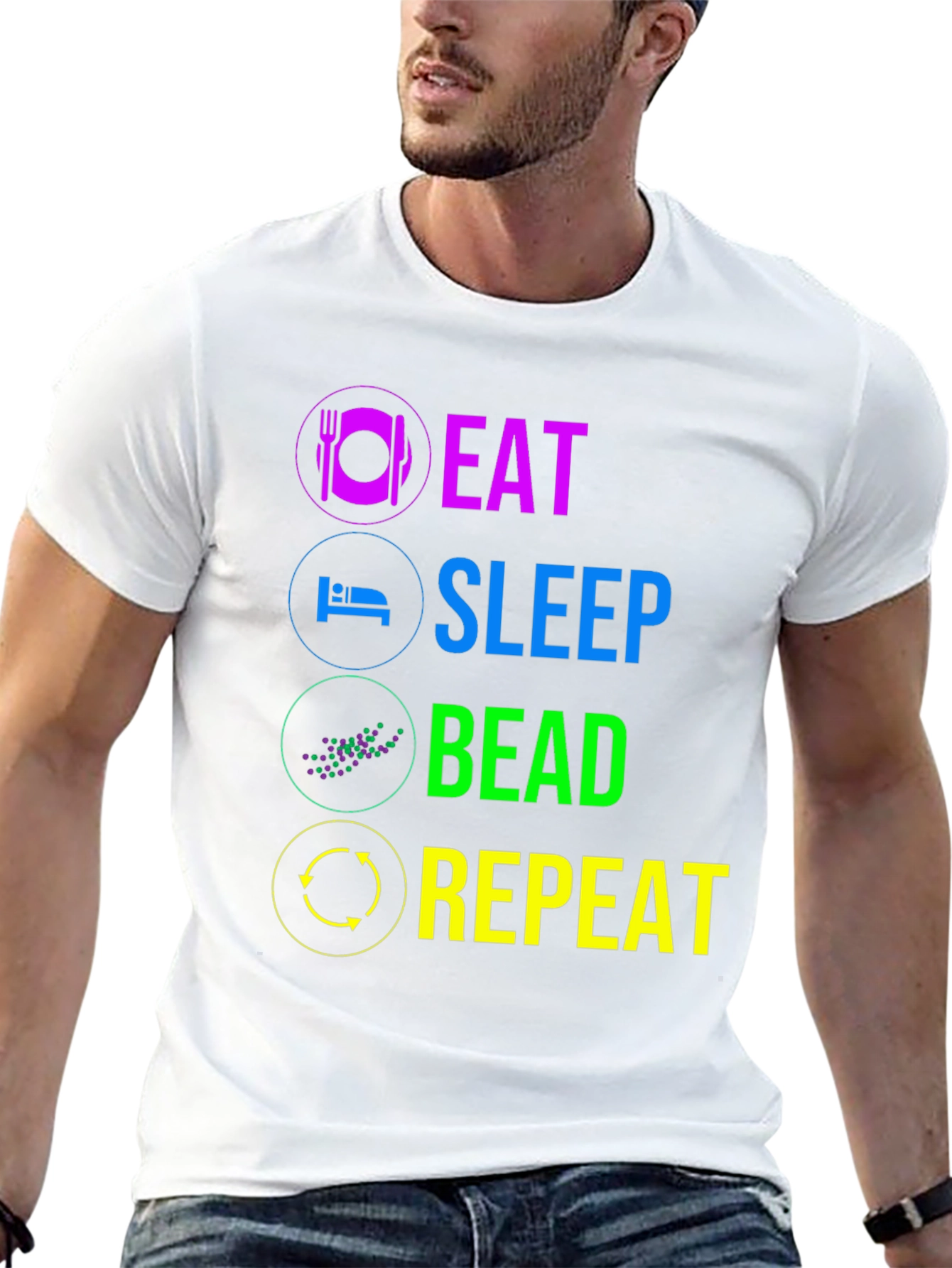 Eat Sleep Bead Repeat T-Shirt