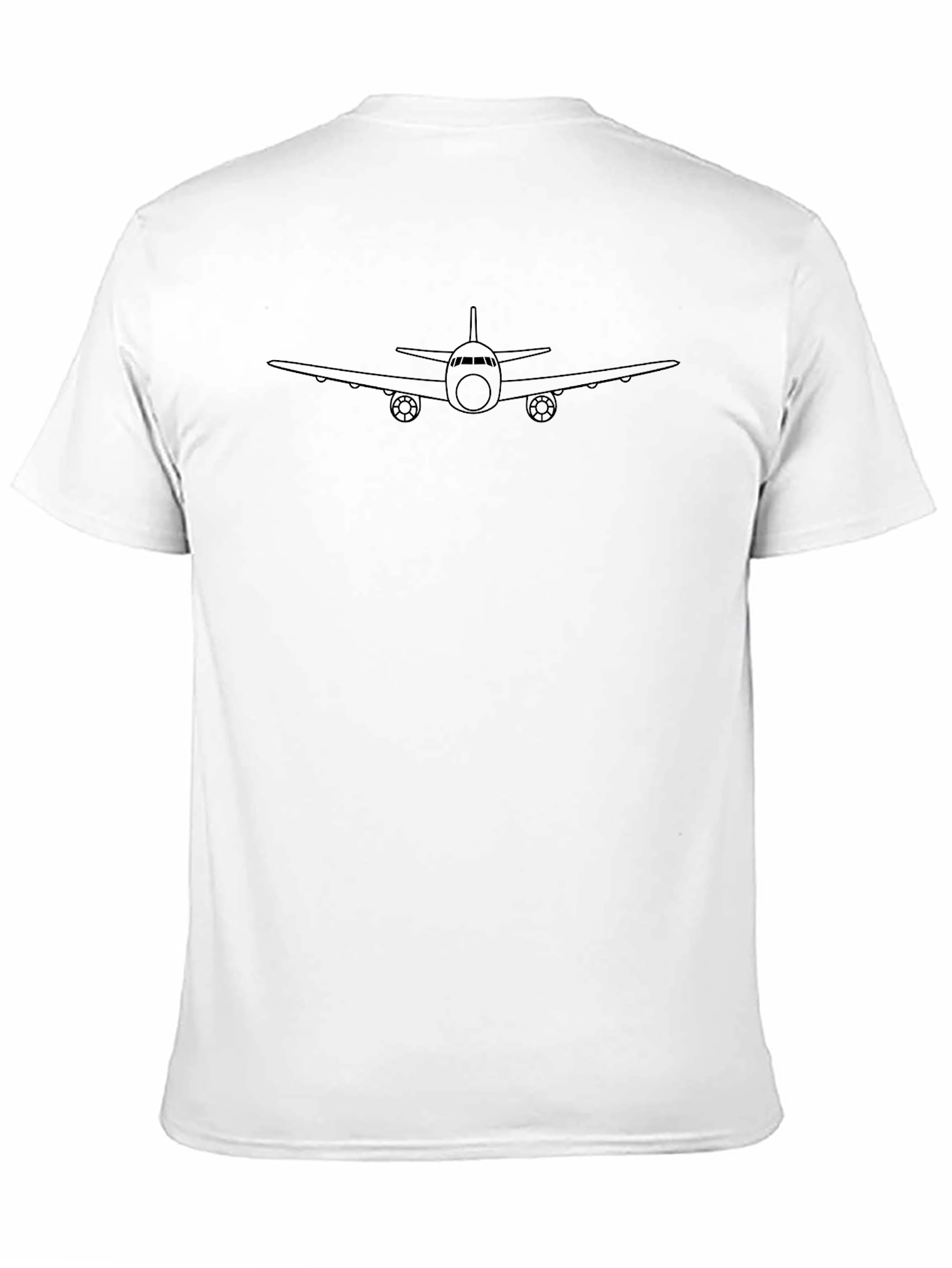 Airplane Graphic Tee - Black Crew Neck
