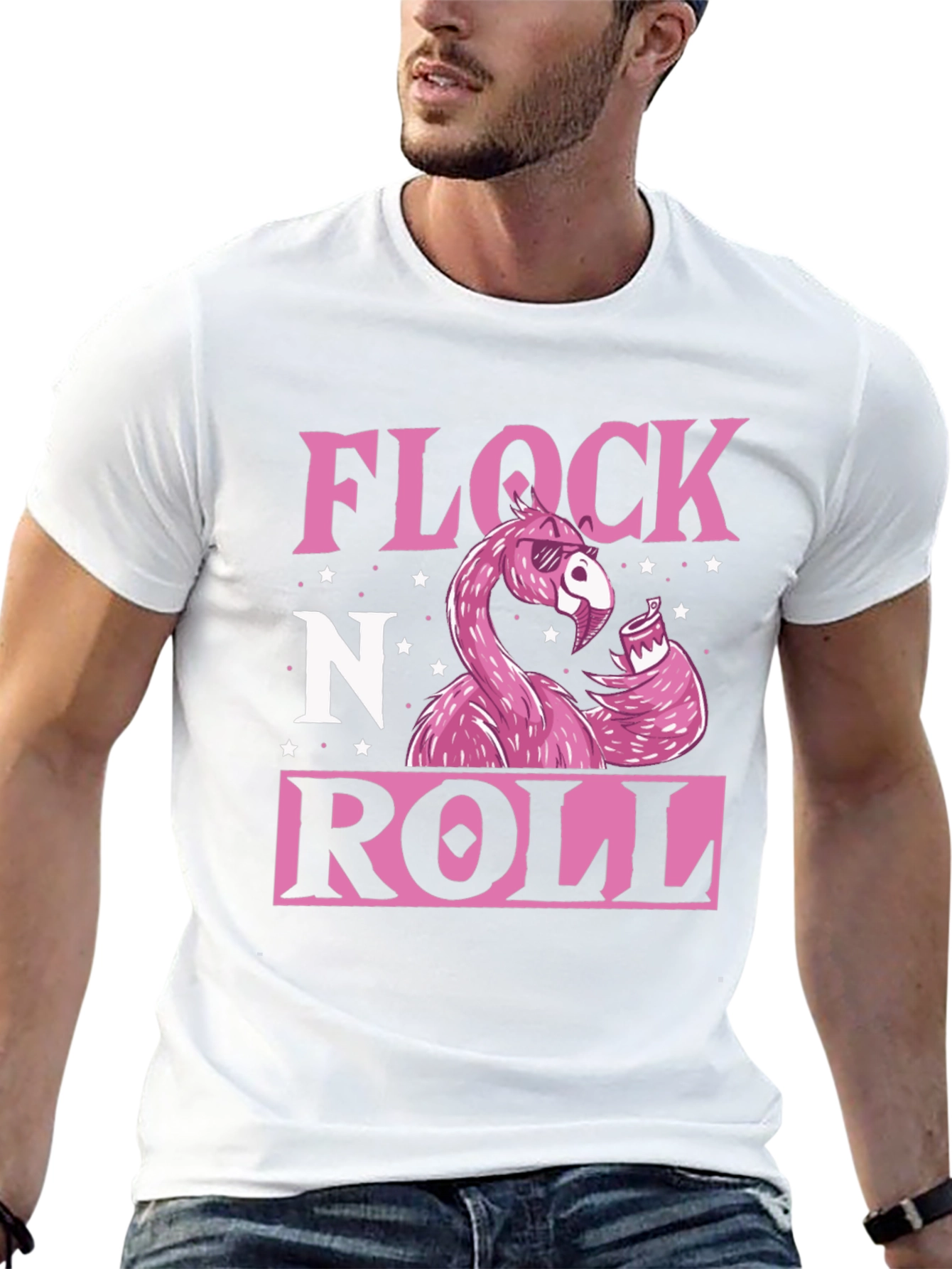 Flock N Roll Flamingo Graphic Tee