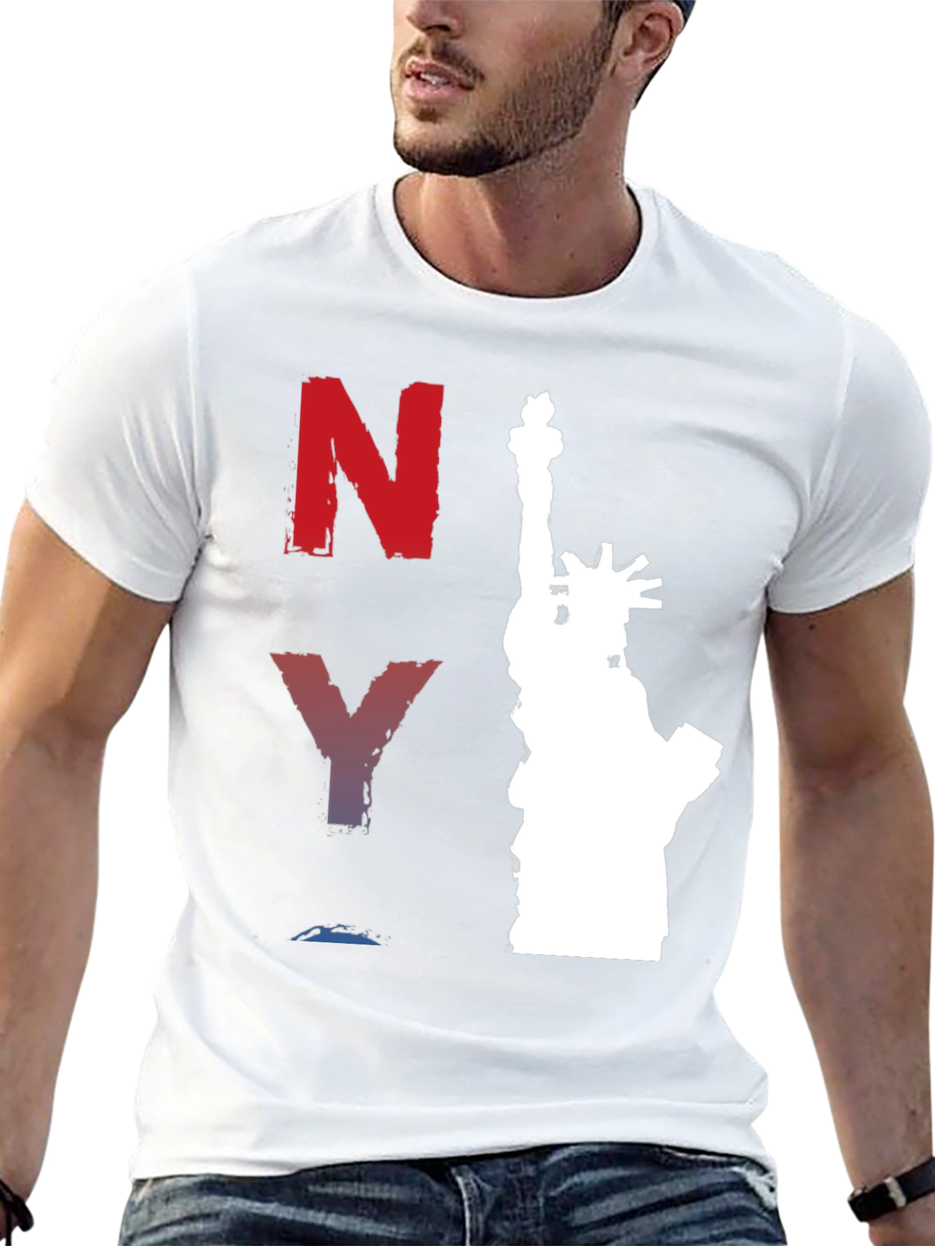 NY Liberty Statue Graphic T-Shirt