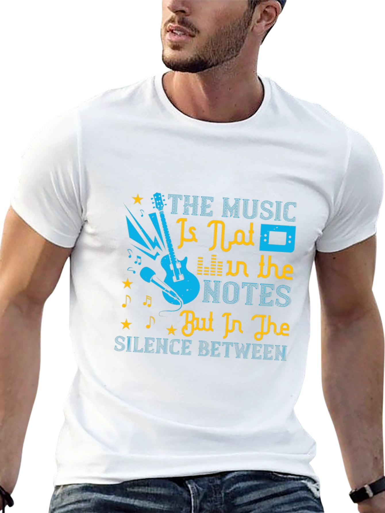 Music Lovers T-Shirt: Notes & Silence Graphic Tee