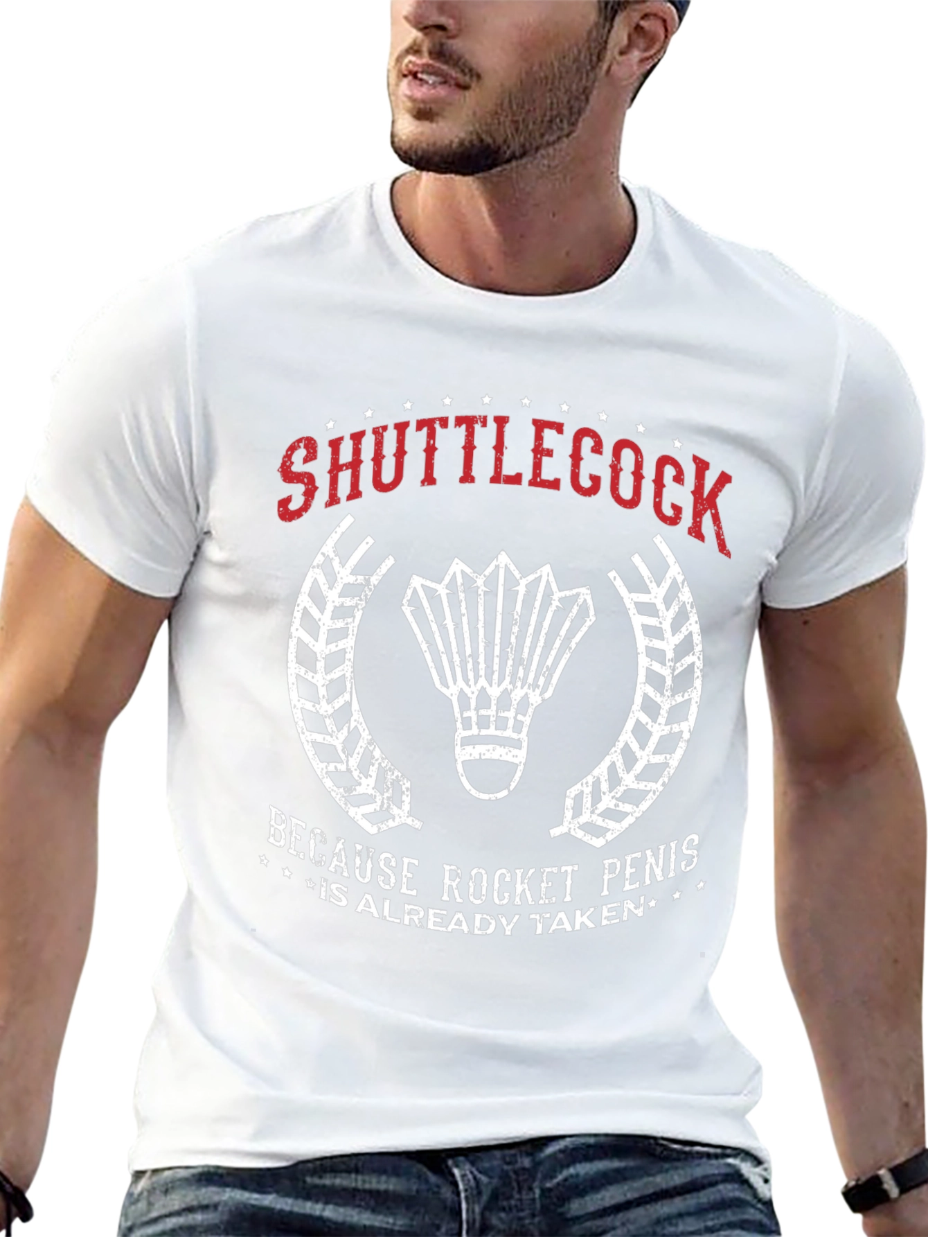 Shuttlecock Rocket Penis T-Shirt