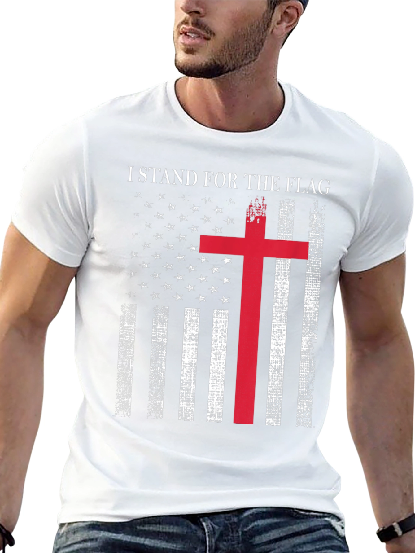 I Stand For The Flag Patriotic Christian T-Shirt