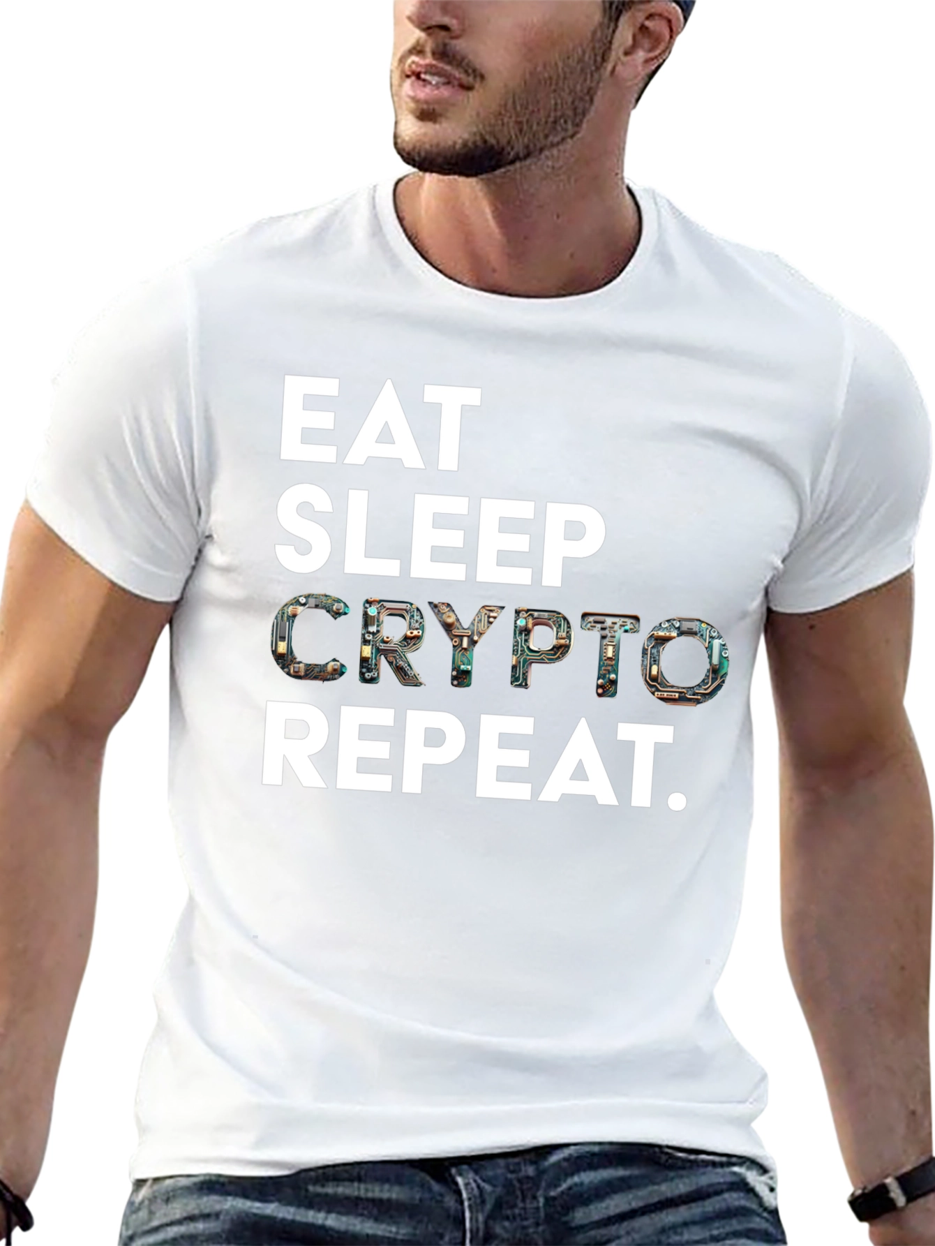Eat Sleep Crypto Repeat Black T-Shirt