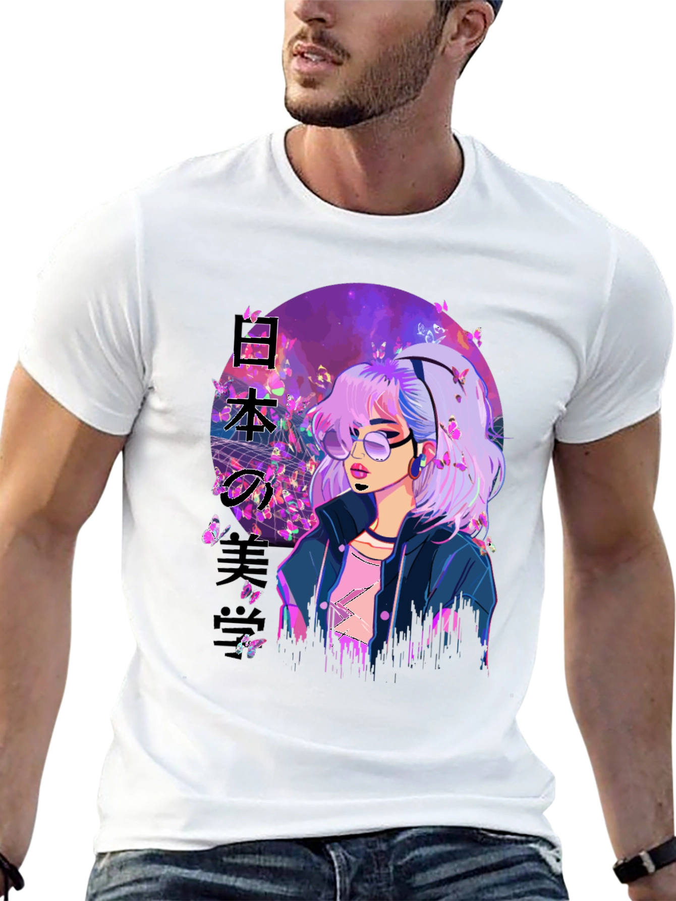 Anime Girl Butterfly T-Shirt