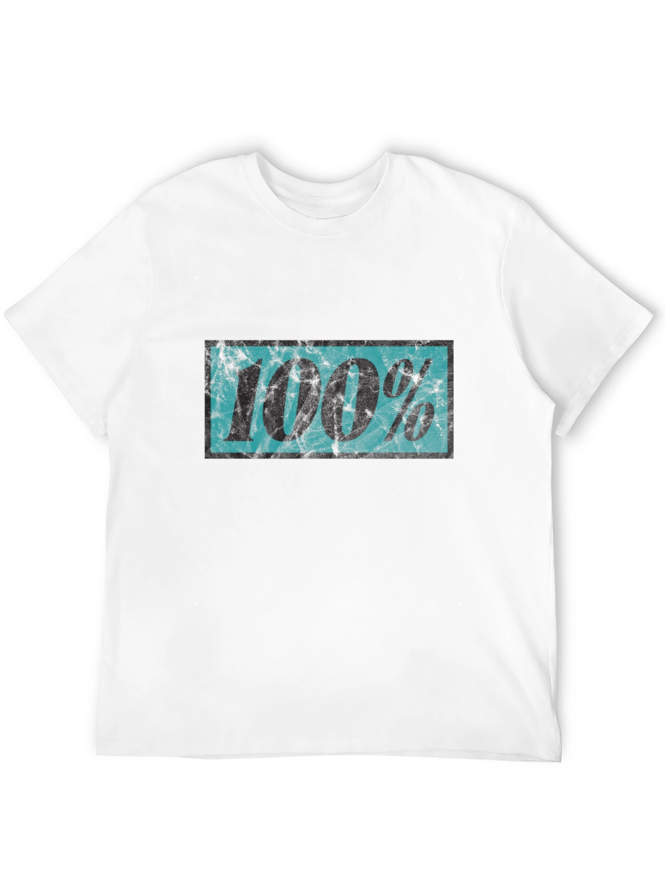 100% Graphic Tee - Distressed Print
