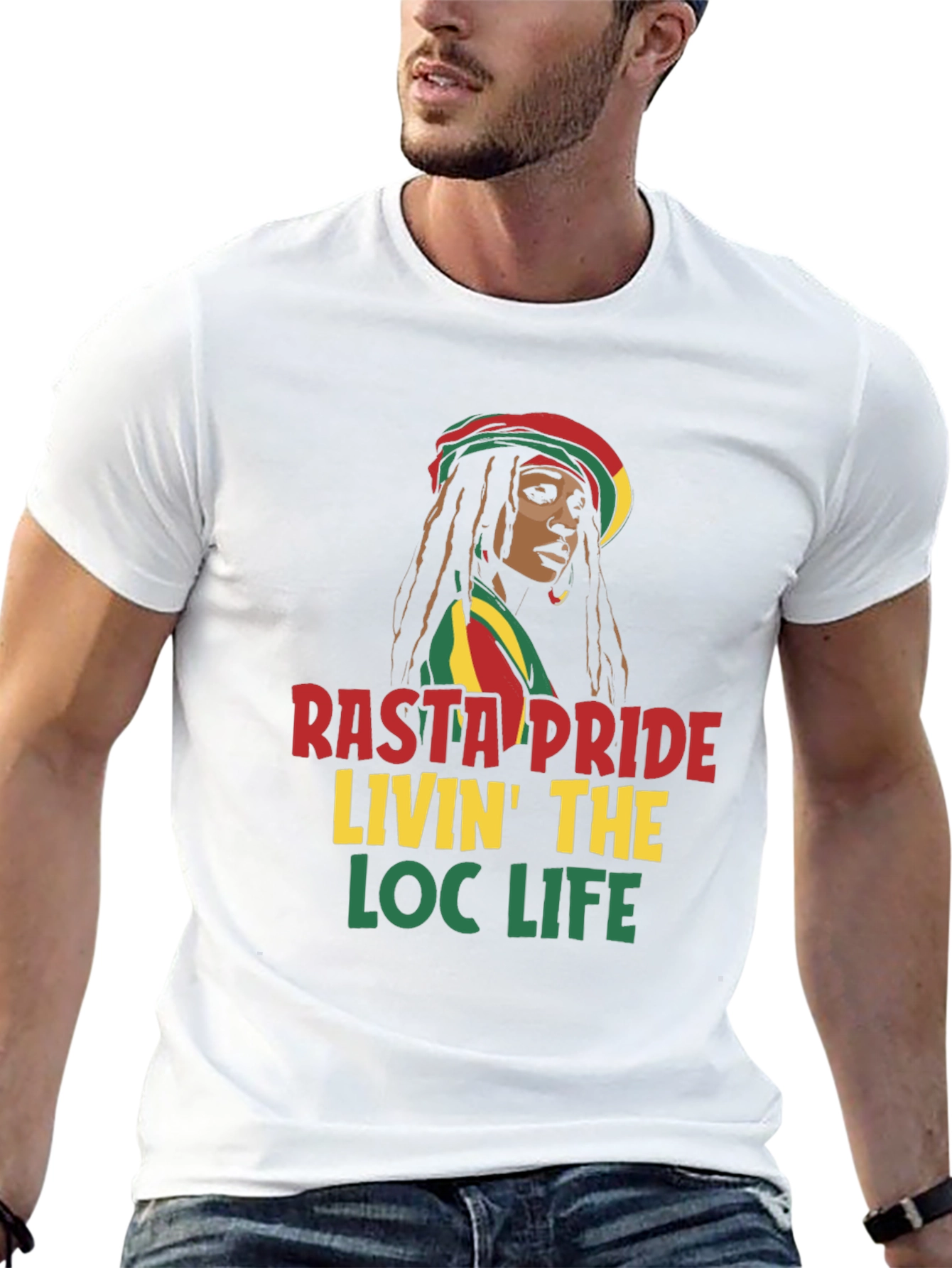 Rasta Pride Loc Life T-Shirt - Jamaican Style
