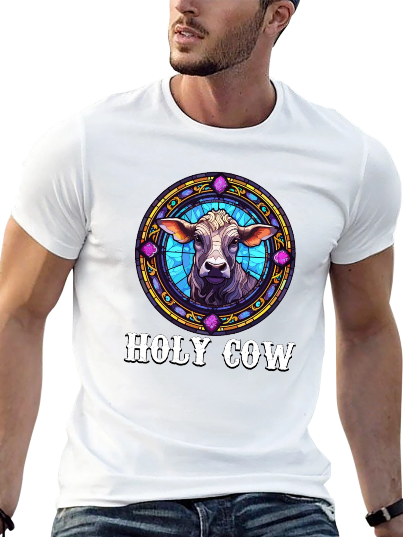 Holy Cow Graphic Tee - Funny Novelty T-Shirt